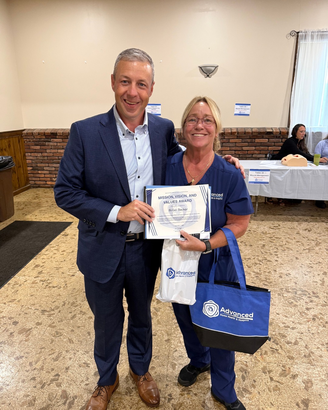 We’re proud to celebrate the winners of our First Semiannual Mission, Vision, and Values Award!
Congratulations to Robin Becker of Home Health and Matt Antis of Hospice! Their compassion, dedication, and commitment to our patients, families, and team truly reflect our Mission, Vision, and Values.
Thank you, Robin and Matt, for making a meaningful difference every day. We’re grateful to have you on our team! 💙
#HomeHealth #Hospice #AdvancingTogether #EmployeeRecognition #MissionVisionValues