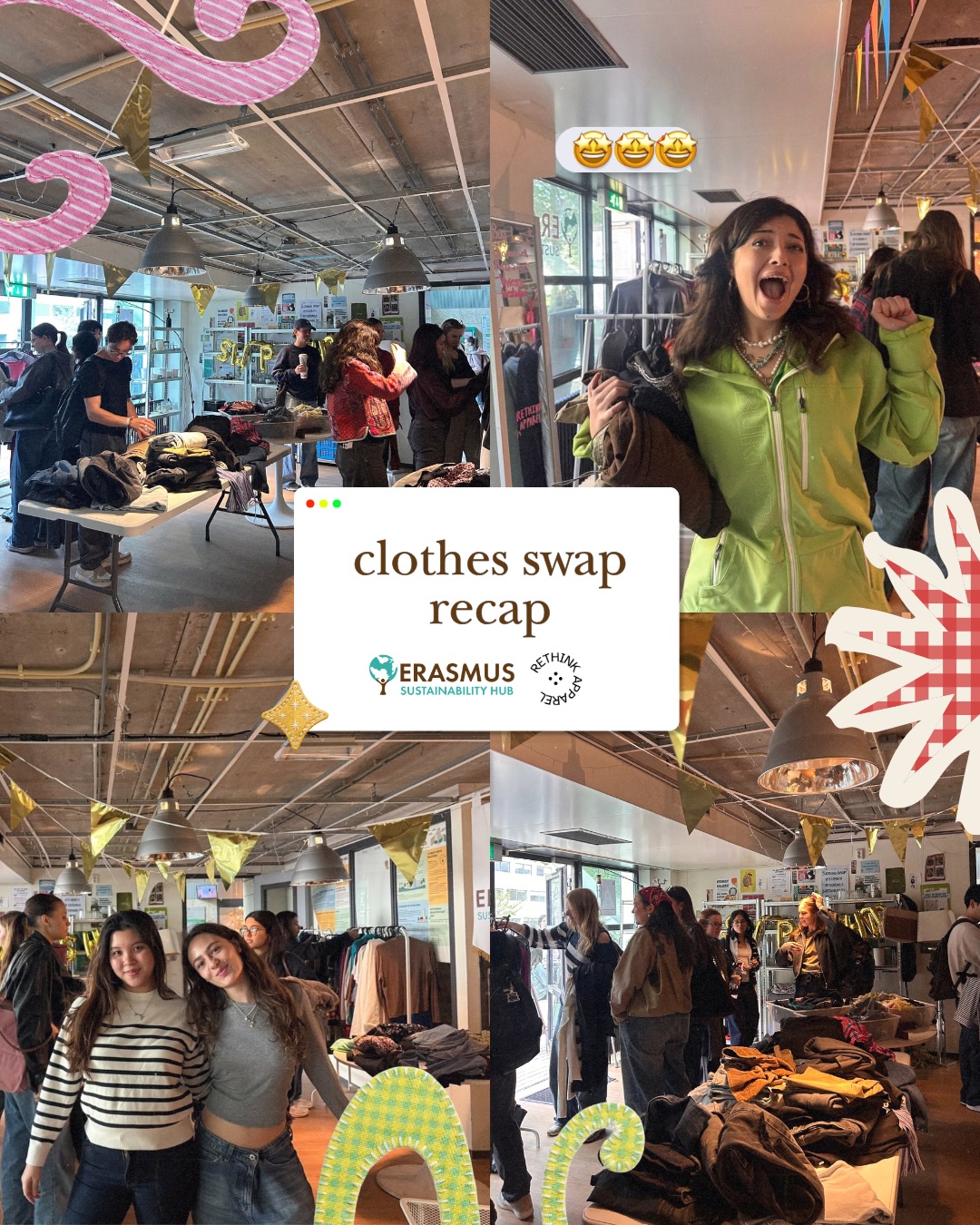 Our first clothes swap was a success!!
We hope you found your new favorite piece πβΌοΈ
Thank you for joining us this two days, see you in the next one!! ππͺ±
Rank your favorite outfits from 1-10 π€©ππ»
#fashion #erasmus #erasmussustainabilityhub #rotterdam