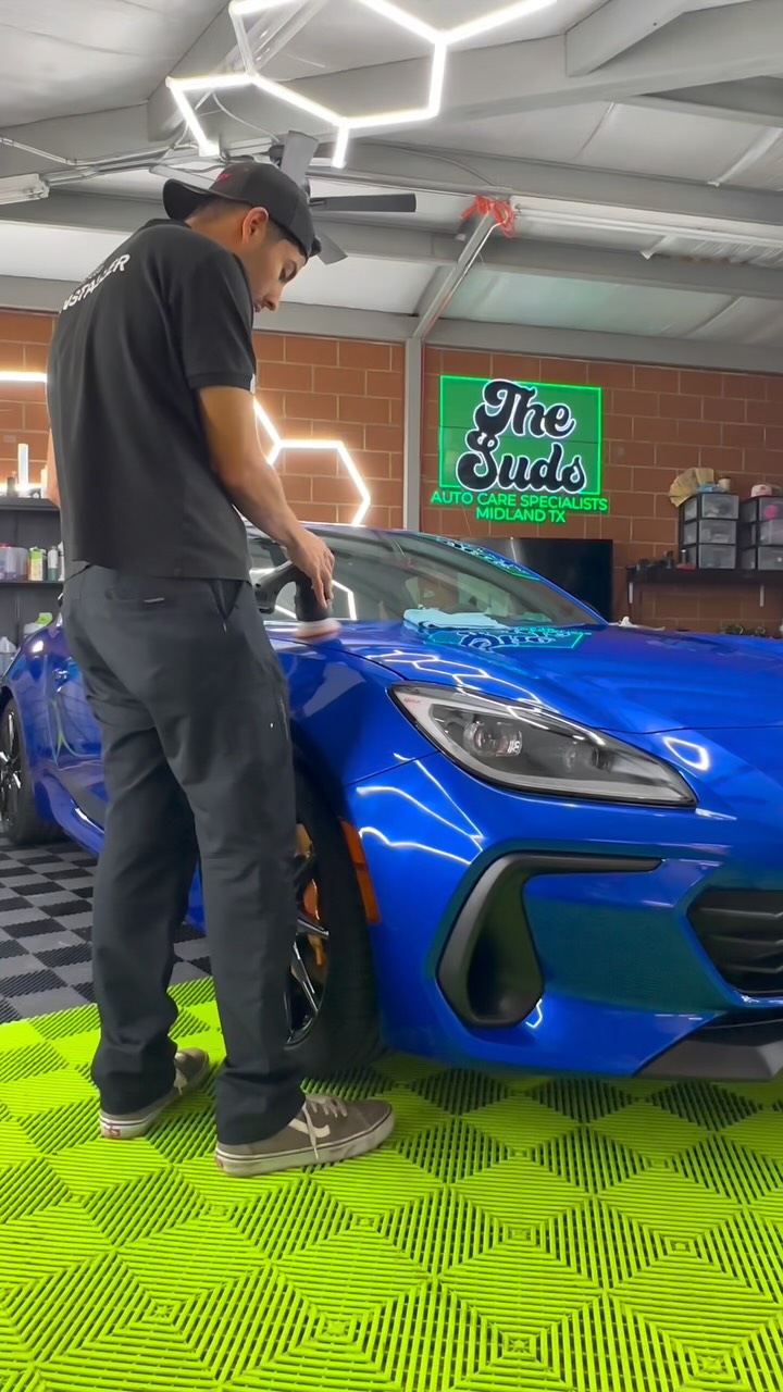 Polish & Ceramic Coating 💎
.
This Subaru BRZ came in for our one step polish and 3 year warranty ceramic coating. 🔥
.
Their reason why… to clean up the minor swirls & imperfections in the paint, while also making maintenance way easier for them! 🧼
.
If you maintain your vehicle or just want to add some form of protection for your paint, message us today! We’re always happy to help people with their auto care needs! 🤝