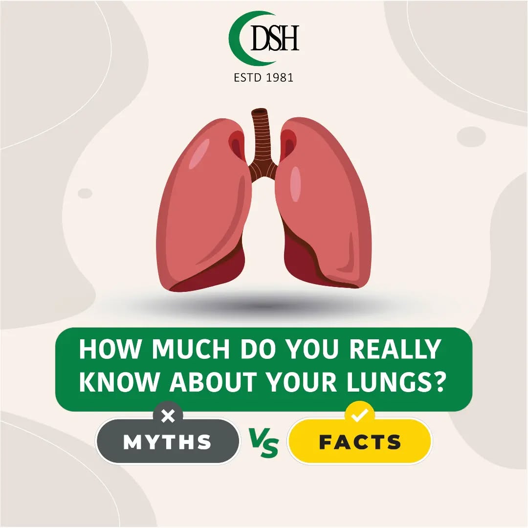 How much do you really know about your lungs? 🫁
Some things we’ve always believed about lung health may not be entirely true. Knowing what’s fact and what’s myth can help us make better choices for our health.
#worldlungday #mythvsfact #healthawarenes #respiratoryhealth #damaiservicehospitalhq