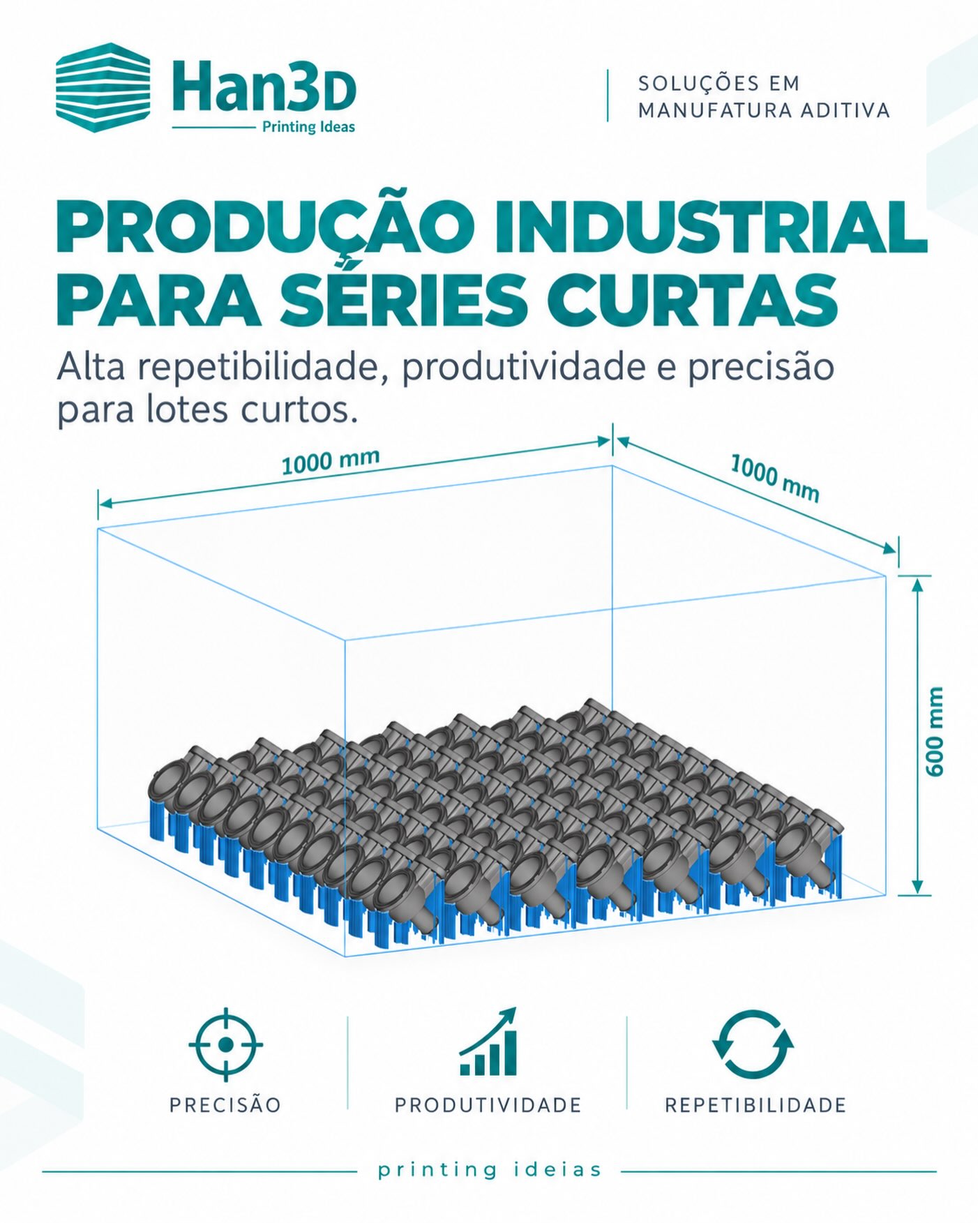 A impressão 3D industrial já é uma solução real para séries curtas com alto padrão de acabamento e repetibilidade.
Com tecnologia SLA a laser e equipamentos de grande porte com capacidade de até 1000 × 1000 × 600 mm, conseguimos produzir lotes de peças técnicas com excelente precisão, qualidade superficial e consistência dimensional.#manufacturing #3dprinting #impressao3d #produçãoindustrial