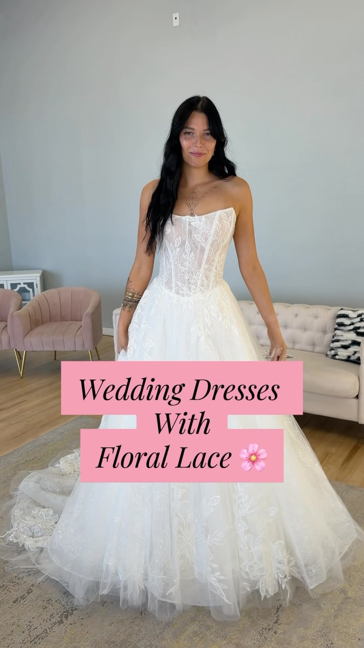 Wedding dresses with floral lace 🌸 Choose your favorite! 😍
#weddingdress #gilbertaz #floral #lace #romantic
