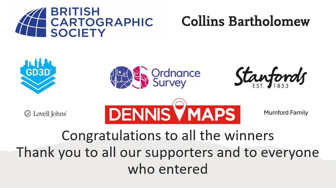 BCS AWARDS 2026
*Thank you*
A huge thank you to all our sponsors, without whom we couldn't run or judge many of the awards. Some have been supporting these awards for over 20 years, so it's very special to have that support from the community, and for the winners to appreciate the provenance of the BCS Awards scheme going back many decades further.
Collins Bartholomew
Dennis Maps
Garsdale Design GD3D
Lovell Johns
Mumford Family
Ordnance Survey
Stanfords
#carto2026 #GeoFutures #GeoViz