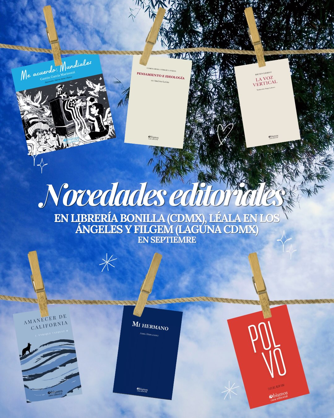 ¡Encuéntranos en @libreriabonilla en la #CDMX en la @filgem_cdmx y @festival_literario_leala en Los Ángeles!