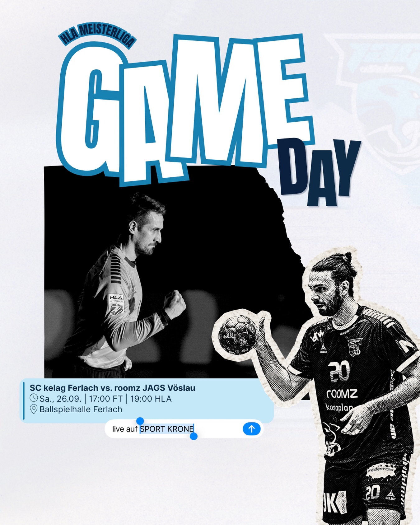 Am Samstag geht’s direkt in der MEHRLEBEN @hlameisterliga powered by Finanzfuchsgruppe mit dem nächsten Auswärtsspiel weiter! 💥
Sa., 26.09.
17:00 @futureteam_jagsvoeslau &
19:00 Finanzfuchsgruppe HLA vs. @scferlach
📍Ballspielhalle Ferlach
🫵 Ihr? Vorort mit 🥁🥁 dabei? Oder live von zuhause über @sportkrone.at?
#wearejags