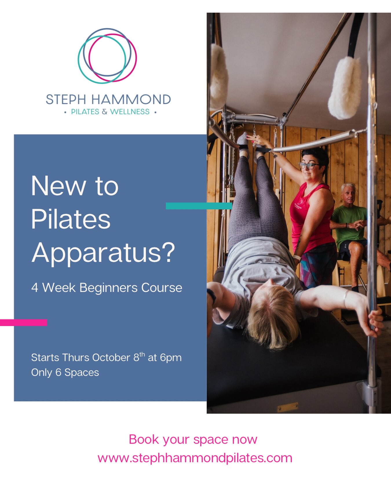 Curious about Pilates apparatus… but slightly intimidated by it? 👀
You’re definitely not the only one!
The Reformer, Cadillac, Wunda Chair and the rest of the Pilates apparatus can look a little daunting if you’ve never used them before.
That’s exactly why I run my 4-Week Beginners Apparatus Course.
Over four weeks, in a small group of no more than 6 people, you’ll get time to learn how the equipment works, try the different pieces of apparatus and build your confidence without feeling like you need to know what you’re doing already.
There’s plenty of time for individual attention, explanations and questions, and everything can be adapted to suit you.
You don’t need to be super-fit, super-flexible or have any previous apparatus experience. This course is designed for beginners.
✨ Next course starts Thursday 8th October at 6-7pm
✨ 4 weeks
✨ £100 per person
✨ Maximum 6 people
After the course, you’ll be ready to join our regular All Levels Apparatus sessions if you’d like to continue.
Fancy giving it a go?
👉 Book your place via the link in bio or at www.stephhammondpilates.com
Alternatively, send me a message if you’d like to know more.
Steph
X
📸 @binkynixon
