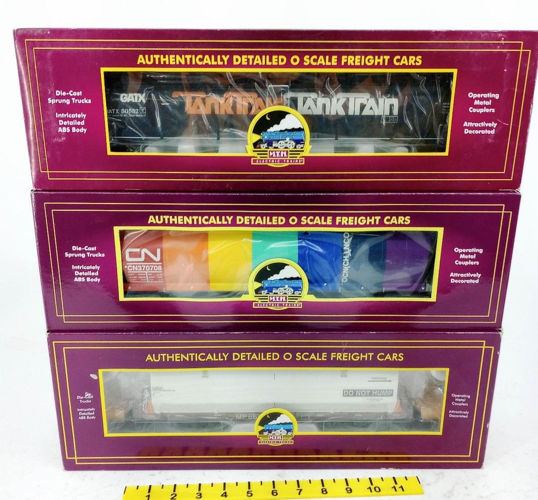 Bid Now on the Web or App. Lots Begin Closing Today, Wednesday September 23rd at 5pm EST. Mixed Trains - O Ga, HO, S Ga, and More! #cabinfeverauctions Auction Co. #AY002122