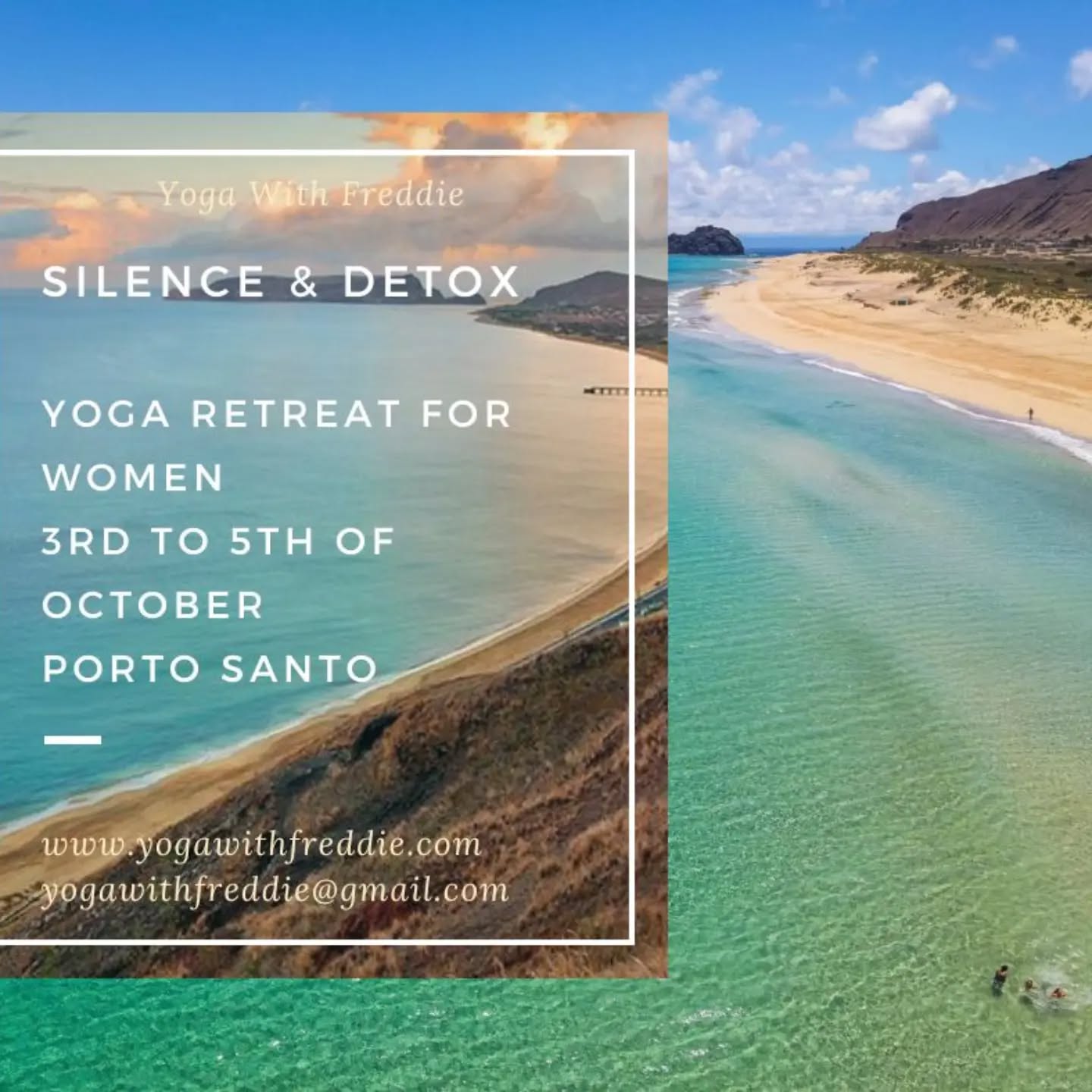TUDO É POSSÍVEL
E porque a vida é assim, feita de mudanças, nada é estável, não há garantias de que as coisas irão correr como planeamos...
Já tinha o retiro do Porto Santo esgotado, descansada da vida, já organizei tudo e olha, uma das participantes tive um acidente, partiu o pé, estava com gesso e muletas, ou seja, não tem condições de participar no retiro.
Ora, apesar de estar perto da data, sei que nada é impossível, por isso venho, uma vez mais, convidar uma mulher que sinta de participar.
Sei que sou suspeita, mas garanto-te um fds inesquecível, vais sentir-te leve, relaxada, conectada e grata pela vida.
Tenho disponível uma cama twin. Envia mensagem para participares 🙏
....
Because life is all about change. Nothing is permanent, and there are no guarantees that things will go exactly as planned...
I already had my Porto Santo retreat fully booked, feeling completely relaxed, everything organised… and then, well, one of the participants had an accident and broke her foot. She’s now in a cast and on crutches, so unfortunately, she’s not able to join the retreat.
But even though the date is getting close, I know that nothing is impossible. So here I am, once again, inviting a woman who feels called to join us. ❤️
I know I may be biased, but I can guarantee you an unforgettable weekend. You’ll leave feeling lighter, more relaxed, connected and grateful for life. ✨
I now have one twin bed available.
Send me a message if you’d like to join us in Porto Santo. 🙏