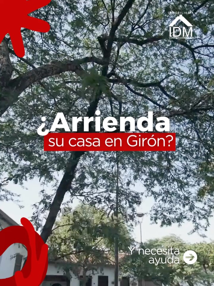 ¿Quiere arrendar su casa y no sabe cómo? En IDM nos encargamos de todo el proceso, aseguramos la casa, la administramos y usted recibe puntualmente la renta cada mes. ¡Nunca fue tan fácil arrendar en Girón!
#arriendogiron #ventagiron