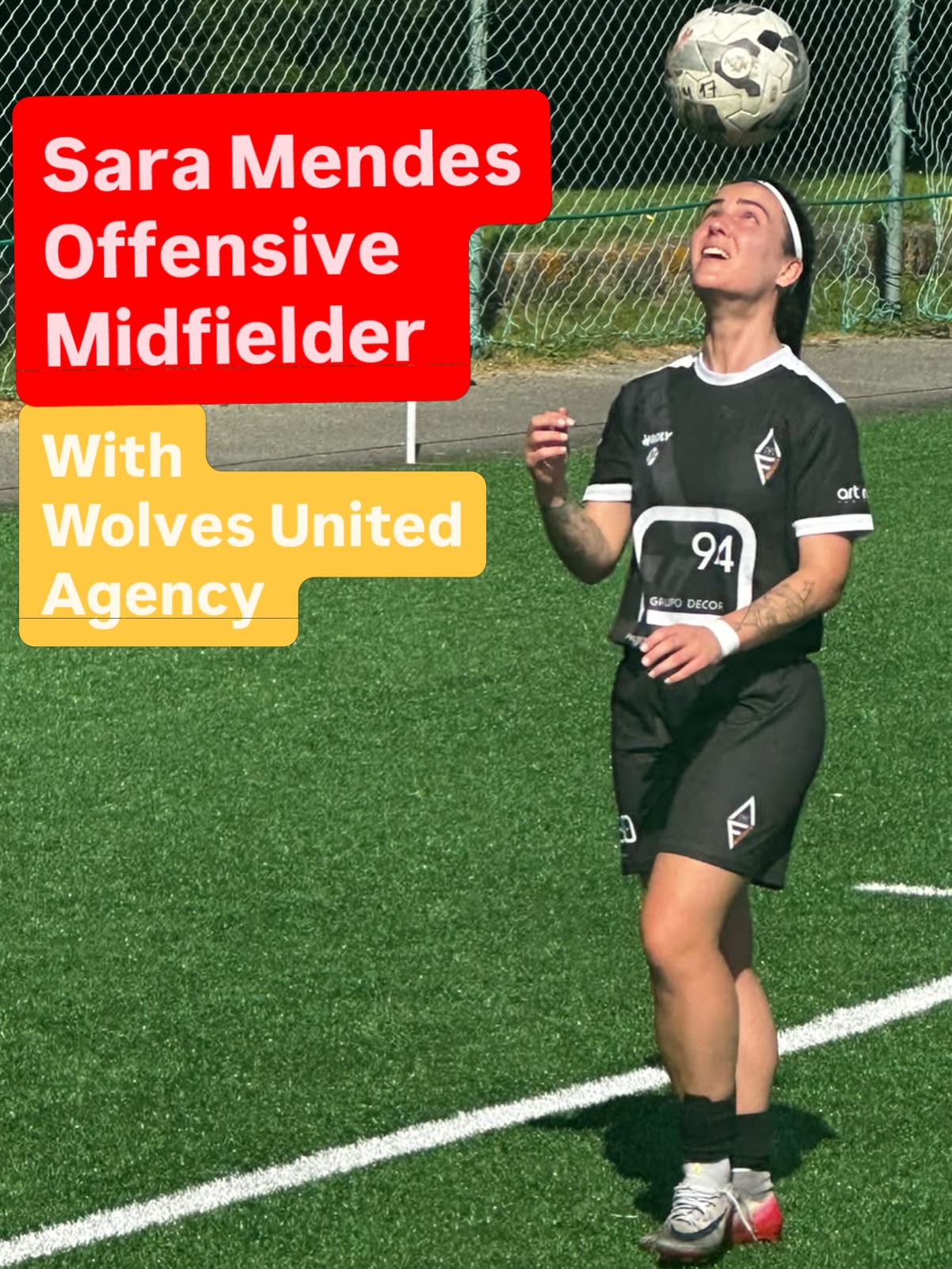 Sara Mendes, fast and skilled offensive midfielder, #movingfoward with Wolves United Agency. 🐺 This is great! ⭐️