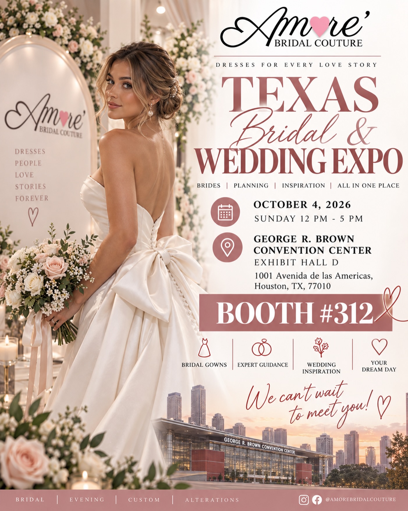 SAVE THE DATE - We canβt wait to meet our #bridetobride at the show on October 4th 2026 at @acsbridalexpo
#amorebridalcouture #bridalexpo #bridetobride #bride2027