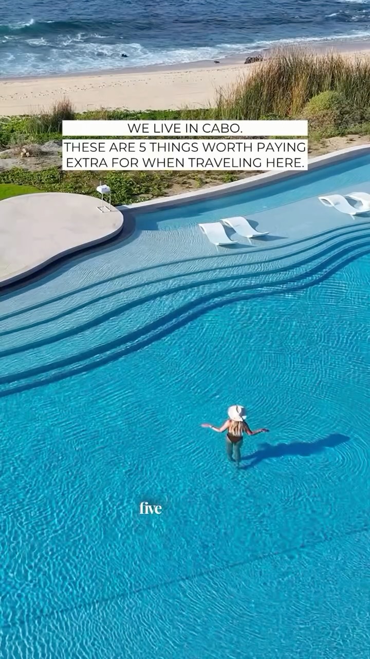 What’s worth spending extra on in Los Cabos? ↓
✨ THE RIGHT RESORT
Oceanfront suites? Top-notch service? Swimmable beach? Adults-only? Family-friendly? All-inclusive? Amazing pools? Exclusive golf course access? Great restaurants? Close to the marina? Close to San José del Cabo?
→ Resorts in Los Cabos are SO different & we’re here to help you choose the best option based on your travel style — comment PLAN for help.
✨ A PRIVATE POOL OR HOT TUB
This is one room upgrade we almost always think is worth considering.
→ Comment BOOK to look for hotel rooms on your own with VIP perks.
✨ A PRIVATE YACHT DAY
A day on the water never gets old! There are private charter options at various price points depending on your group size & how you want to spend your day.
→ Comment YACHT for help choosing the best private charter for your group.
✨ PRIVATE AIRPORT TRANSPORTATION
Having your driver already arranged, skipping the taxi situation, & going straight to the resort is always worth it.
→ Our preferred transportation partner is @vivolx & you can use our coupon code: KITCHENSINKIT
✨ AT LEAST ONE FINE DINING EXPERIENCE
We LOVE Cabo’s restaurant scene, but you absolutely do not need an expensive dinner every night. Pick one or two where the setting is part of the experience. El Farallon at @wapedregal Pedregal & @cocinadelmaresperanza are two of our favorites.
→ Comment TABLE for a reservation.
✨Follow @kitchensinkit for the Cabo advice we wish more travelers knew before booking!