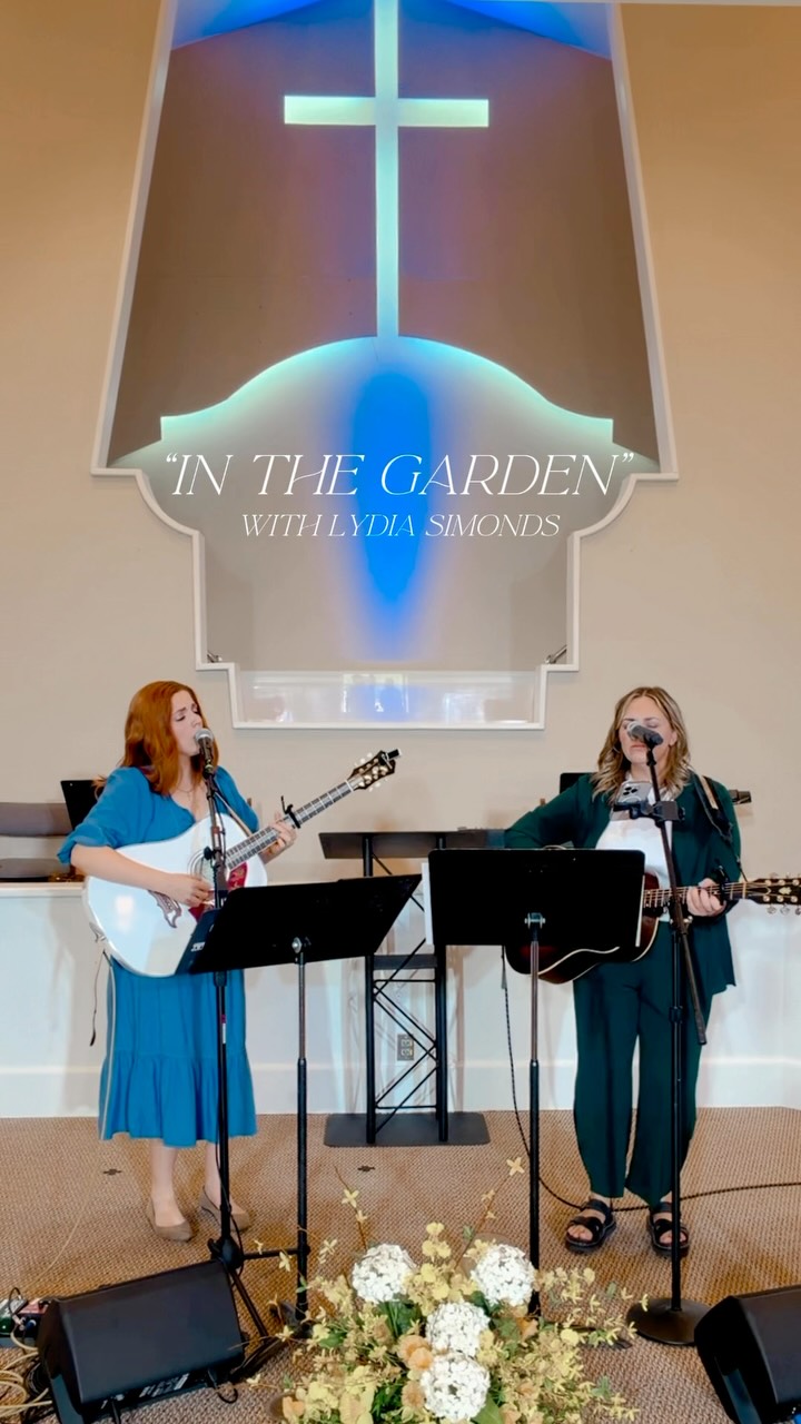 “In The Garden” with @lydiasmusic last night at Hymns & Hope @trinityhendersonvilletn . One of the things I love most about singing hymns together is knowing we’re singing words that have carried people through generations before us. The same songs that filled the churches we grew up in are still reminding us of the same truth today. Thank you for bringing your singing voices and joining us for another hymn sing night.