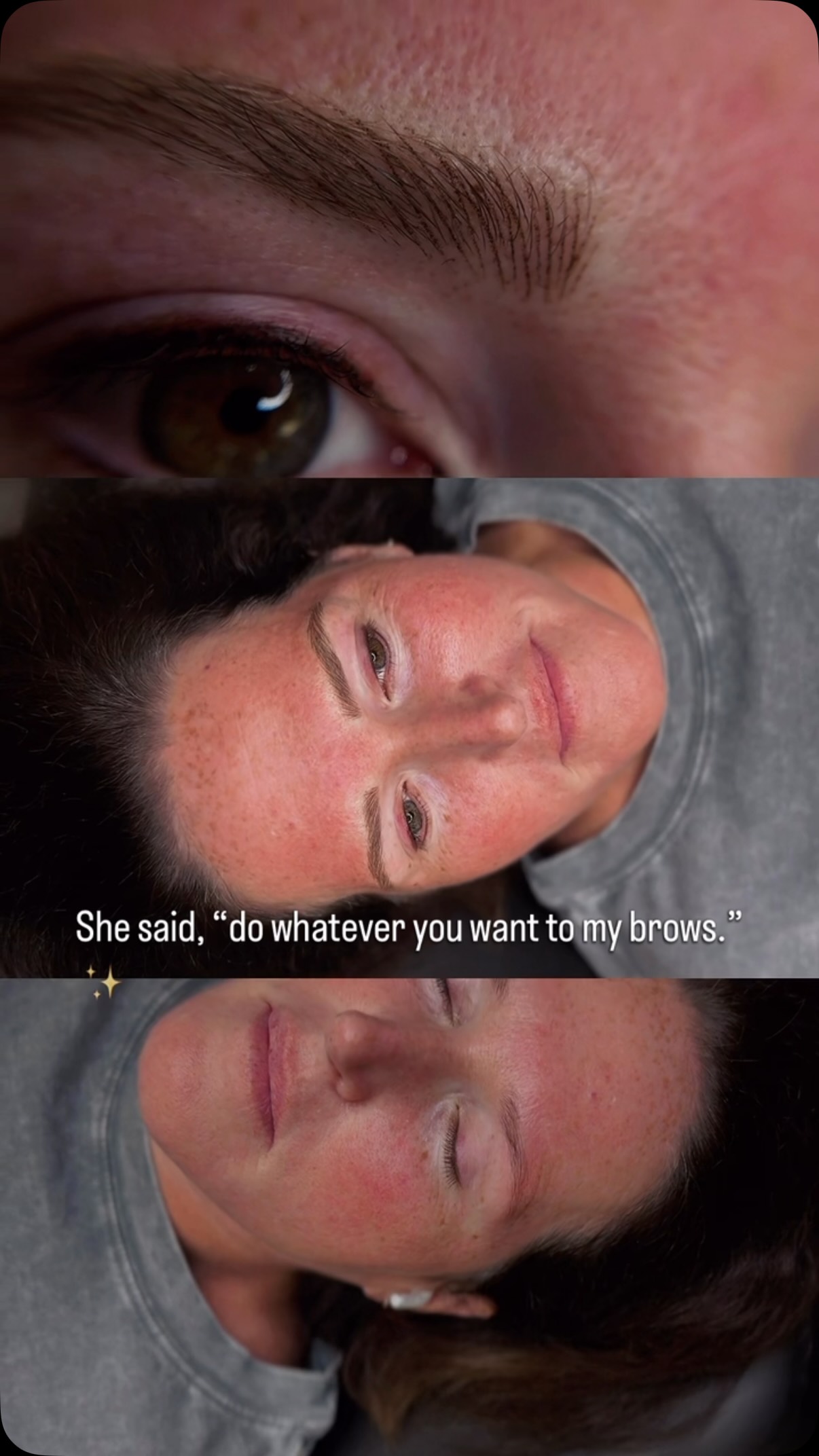 “Do whatever you want to my brows.”
That’s not a sentence I take lightly.
Months ago, she trusted me with her permanent eyeliner. This time, she sat in my chair for nano brows and gave me complete creative freedom.
No overthinking the shape.
No obsessing over every little detail.
No questioning whether spending the money on herself was “worth it.”
Because the decision had already been made before she ever booked the appointment: she trusted me.
And this is what that trust created. 🤌🏼
Fresh nano brows, customized to her face, her features, and the way her natural hair grows. Every stroke placed intentionally to create a brow that looks like it belongs to her—not a template.
When you’ve found an artist whose work you trust, investing in yourself feels a whole lot easier. 🖤