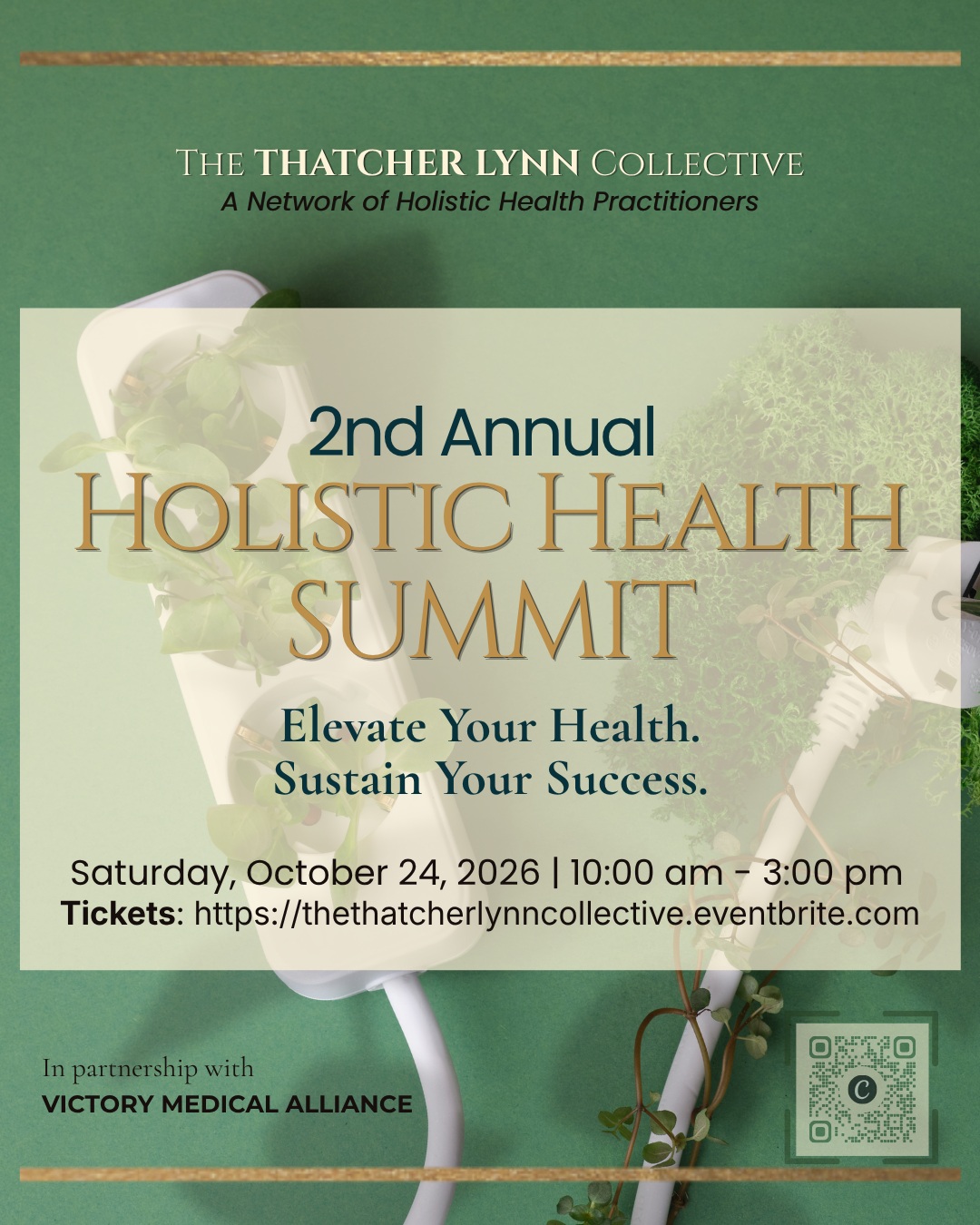 You cannot pour from an empty cup, especially when you are operating at maximum capacity.
Join us on October 24th for the 2nd Annual Holistic Health Summit—an immersive, one-day experience designed specifically for high-achieving professionals ready to combat burnout, regulate their nervous systems, and reclaim their physical foundation.
Whether you are looking to build sustainable lifestyle habits or seeking an immediate somatic reset, we have curated an elevated day of healing just for you.
Here is what is waiting for you:
✨ Main Stage Insights: Actionable, evidence-based strategies from leading holistic experts to help you fuel your body and maintain executive balance.
✨ The THATCHER Wellness Market: An elevated, interactive space to shop premium holistic goods and connect with boutique wellness brands.
✨ The VIP Experience: Exclusive access to one-on-one practitioner sessions—including somatic deep-tissue resets and burnout diagnostic assessments—plus a curated, hormone-balancing lunch.
It is time to invest in your rest and rebuild your capacity for high-performance execution.
Tap the link in our bio to secure your General Admission or VIP ticket today! Space is limited.