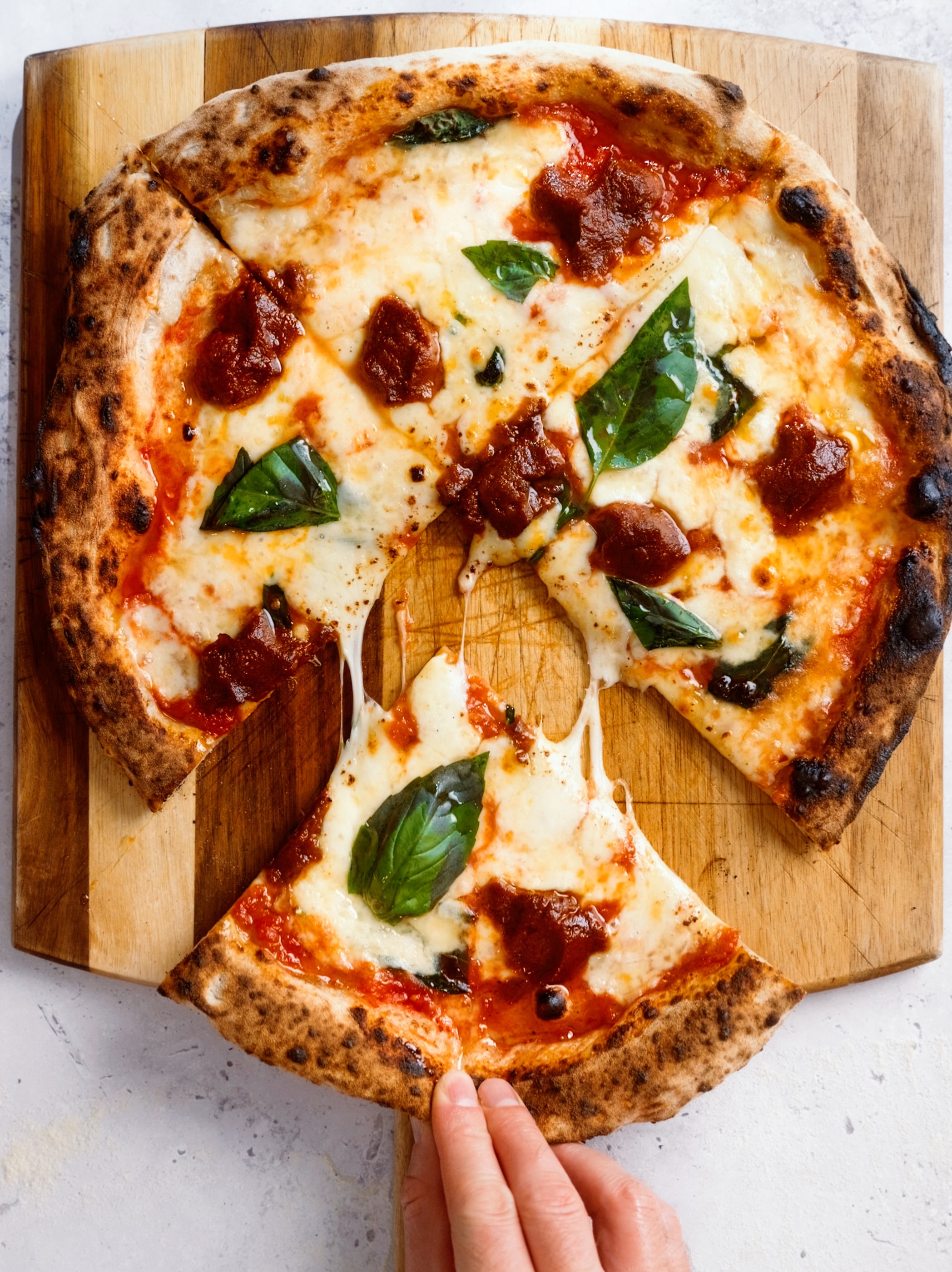 Which one of these sourdough pizza beauties from the past few years would you pick?
1️⃣ Tomato sauce, oregano, fior di latte, homemade vegan ’nduja & fresh basil.
2️⃣ Gigantes, feta, fresh coriander & parsley, finished with olive oil.
3️⃣ Classic Marinara - tomato sauce, garlic, oregano, capers, basil & olive oil.
4️⃣ Margherita with my homemade fermented chilli sauce 🌶️
5️⃣ Tomato sauce, fresh homemade stracciatella, basil & olive oil.
6️⃣ English veggie breakfast pizza - tomato beans, roasted mushrooms, mozzarella, parsley & olive oil.
7️⃣ Tržaška sauce on fior di latte mozzarella.
Okay… which one are you going for? 👀