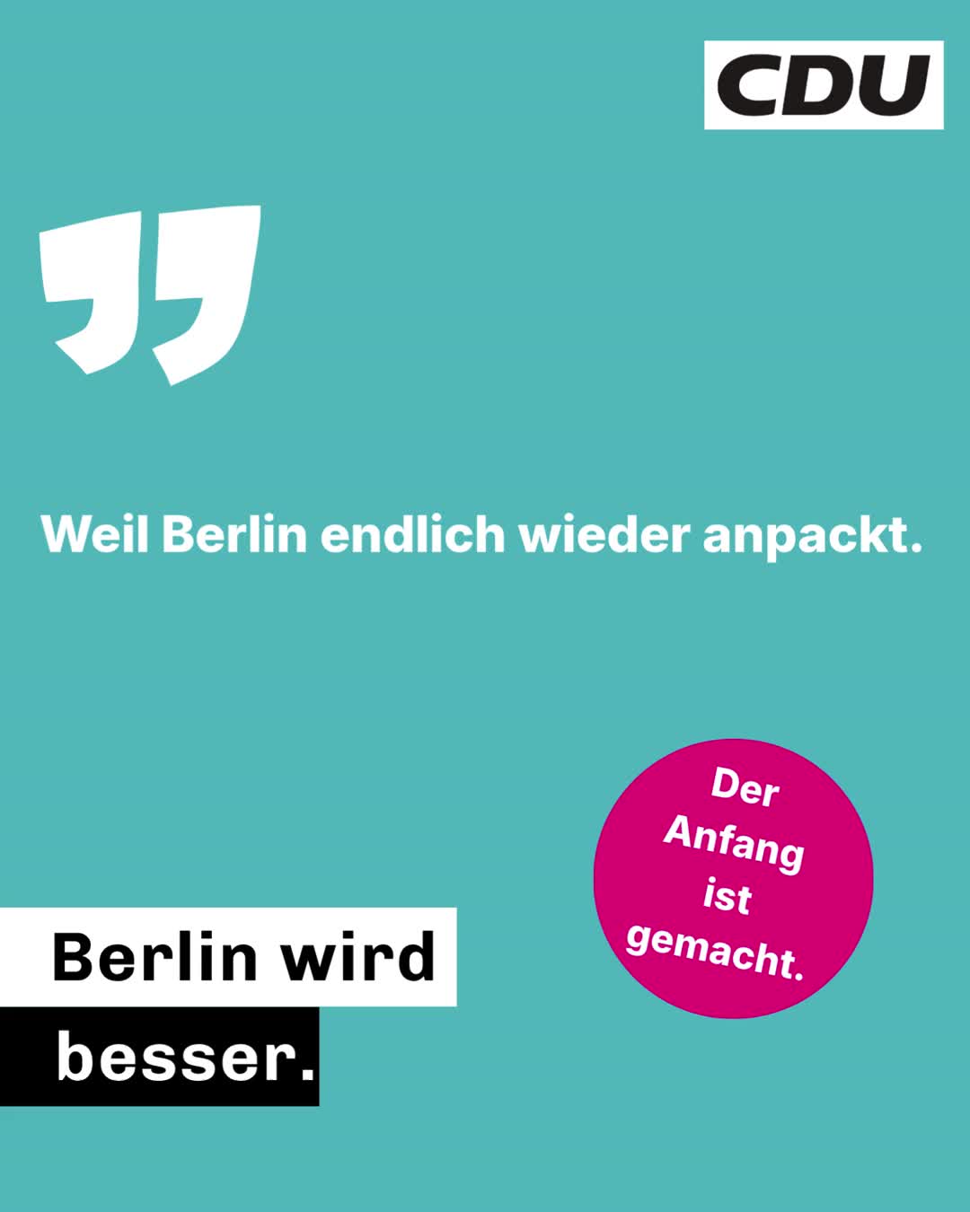 Berlin wurde oft klein geredet. Doch diese Stadt kann mehr. Und sie zeigt es wieder.
Mehr Sicherheit.
Mehr Digitalisierung.
Mehr Ordnung.
Mehr Chancen für die Menschen in unseren Kiezen.
Berlin ist nicht fertig.
Berlin wird. Schritt für Schritt besser — auch hier in Steglitz-Zehlendorf.
.
.
.
.
#BerlinWirdBesser #SteglitzZehlendorf #CDUBerlin