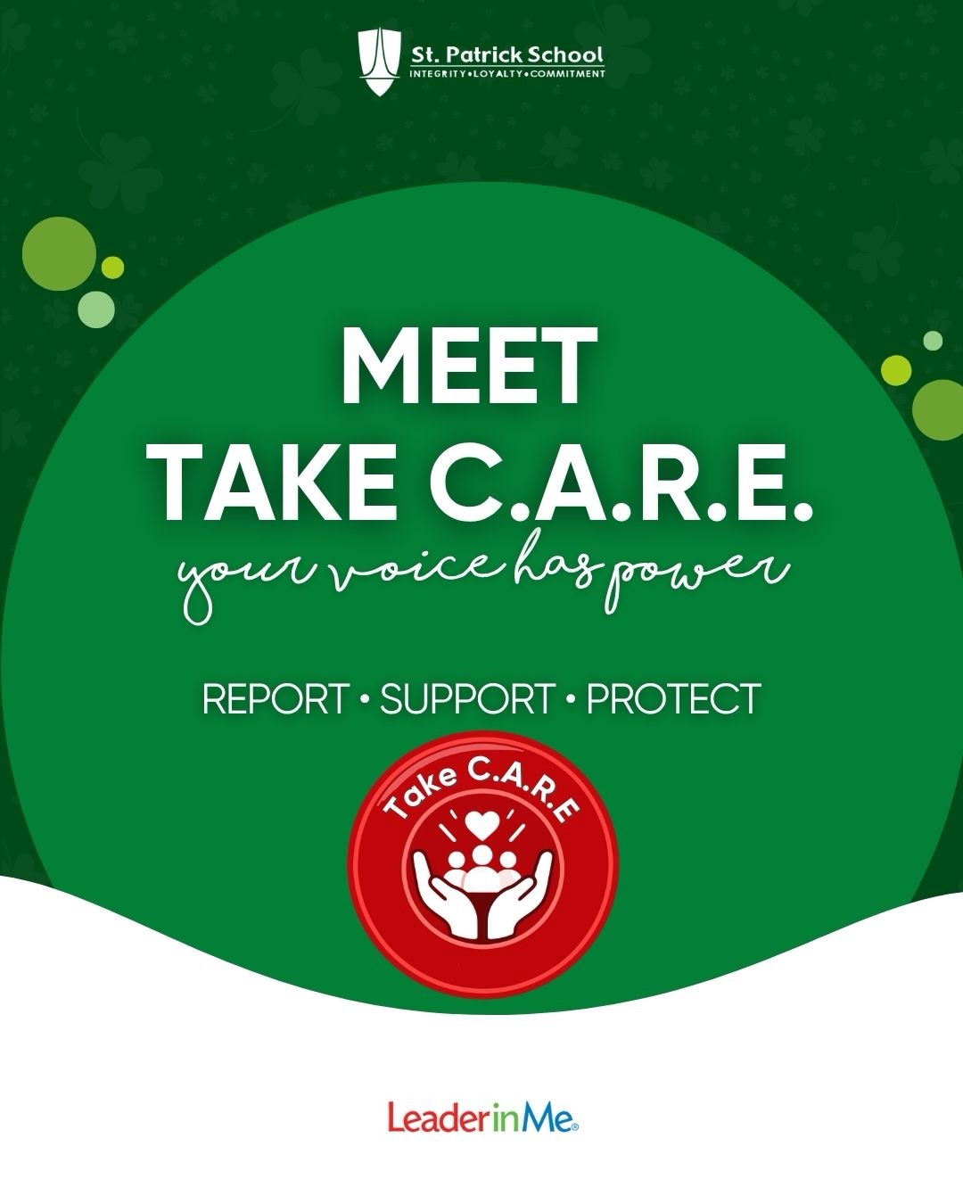 Your voice has power. ❤️
Creating a safe school environment starts with looking out for one another. Take C.A.R.E. empowers our students to speak up, seek support, and take action when someone’s safety or well-being is at risk.
Together, we can build a community where every student feels heard, supported, and protected.
See something? Take C.A.R.E.