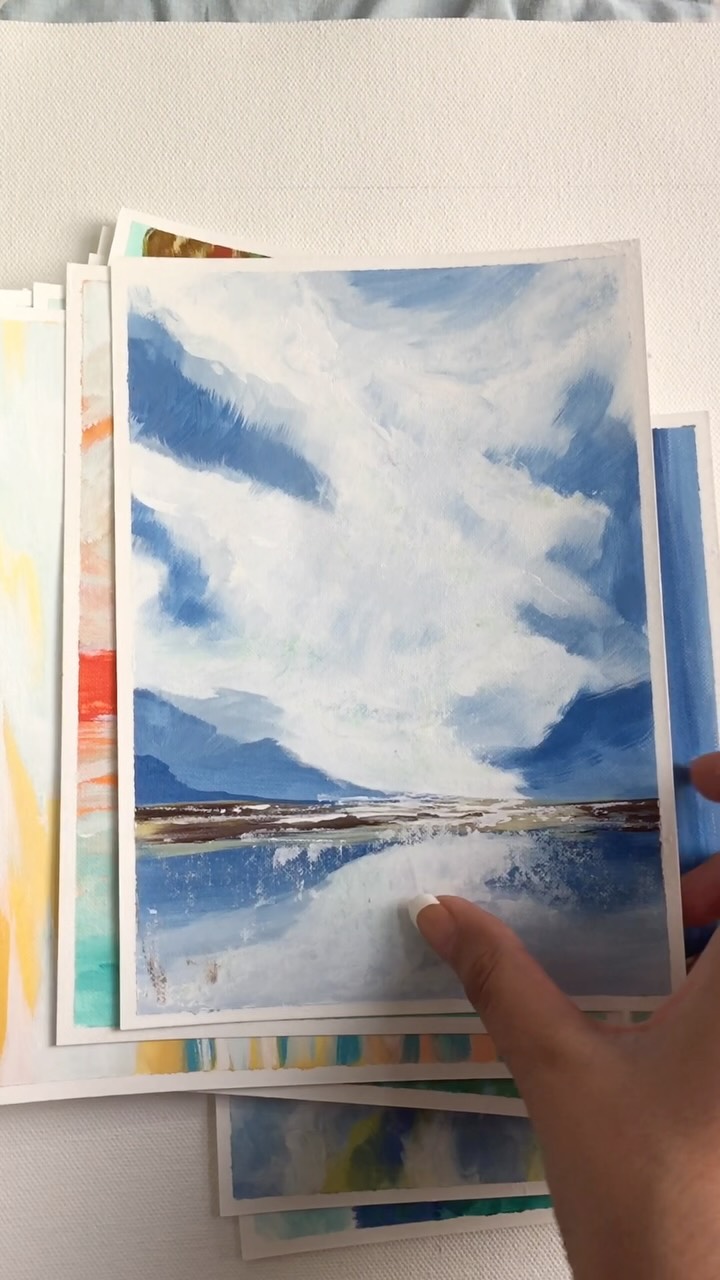 Sharing my acrylic on paper collection 🎨
#acryliconpaper #abstractlandscape #acrylique #painterly #artiststudio