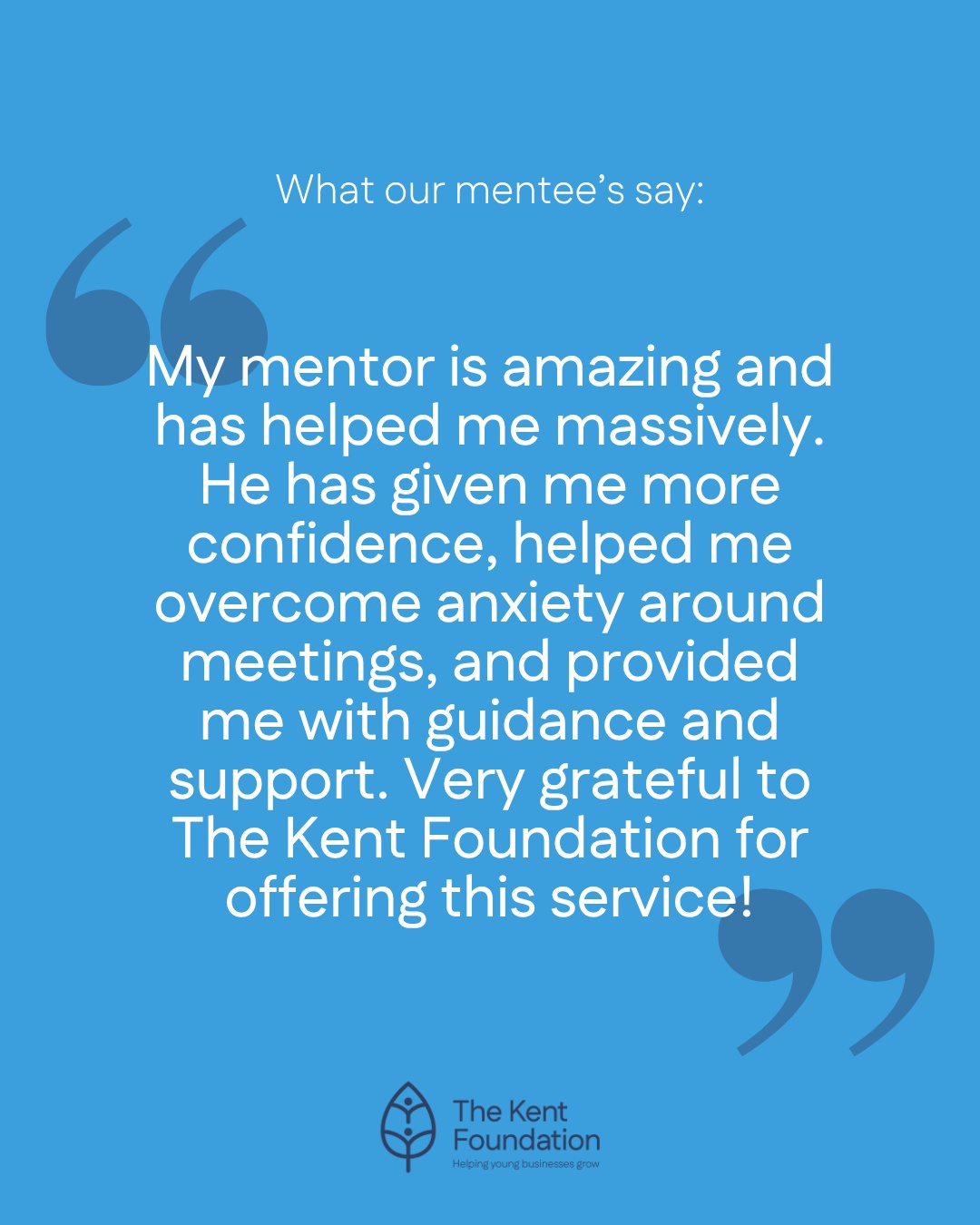 The mentoring impact 🌟
Business mentoring isn't telling you how to run your business, it's helping you to find the confidence to take the next steps, guiding you to find the right solutions, and keeping you accountable along the way!
Get in touch to start your business mentoring journey today 🙌
#TheKentFoundation #BusinessMentoring #KentBusiness #FreeBusinessSupport