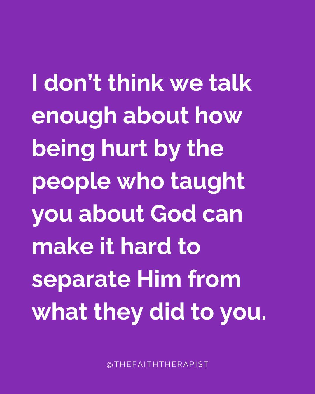 Church hurt can change the way faith feels in your body 💜
Prayer might feel tense instead of comforting.
You might feel anxious about getting things wrong, disappointing God or being judged.
You might struggle to trust church leaders, Christian communities or even your own understanding of scripture.
Or you might find yourself pulling away from faith altogether because being close to God has become tangled up with memories of shame, control or fear.
These responses can make much more sense when you understand what your mind and body have learned from those experiences.
Therapy can give you space to look at what happened, understand the impact it’s had on you, and begin separating your relationship with God from the people who hurt you in His name.
It can also help you nurture a relationship with God that feels safer, more personal and more like your own.
If this is something you’d like support with, you can book a discovery call via the link in my bio 🦋