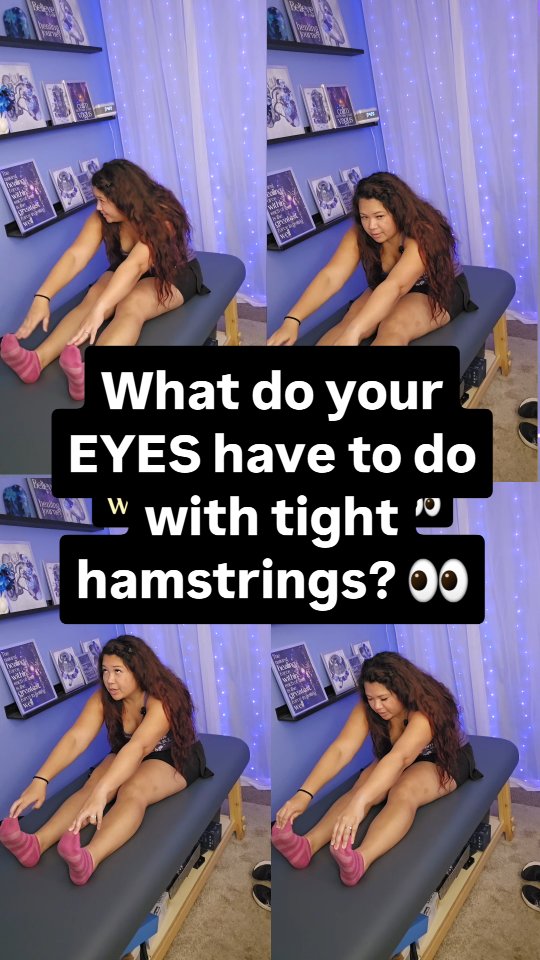 Your hamstrings might not always need more stretching. 👀
Watch what happens to my range of motion when I change ONE thing:
Where my eyes are looking.
No hamstring stretch.
No foam rolling.
No massage.
I changed the visual input → then retested the exact same movement.
And my range of motion changed.
Does that mean changing your eye position will magically fix tight hamstrings?
No.
That's not the point.
The point is that movement isn't determined by one muscle in isolation. Your brain is integrating visual, vestibular and sensory information as you move.
That's why I test things that can seem completely unrelated to the area that feels tight.
Eyes.
Tongue.
Jaw.
Scars.
Breathing.
Then I RETEST.
Because I'm less interested in assuming why something feels tight—and much more interested in seeing what actually changes it.
Comment MASTERCLASS to get on the priority list for my upcoming live Symptom Masterclass where I teach you how to test yourself and teach this information in detail!
