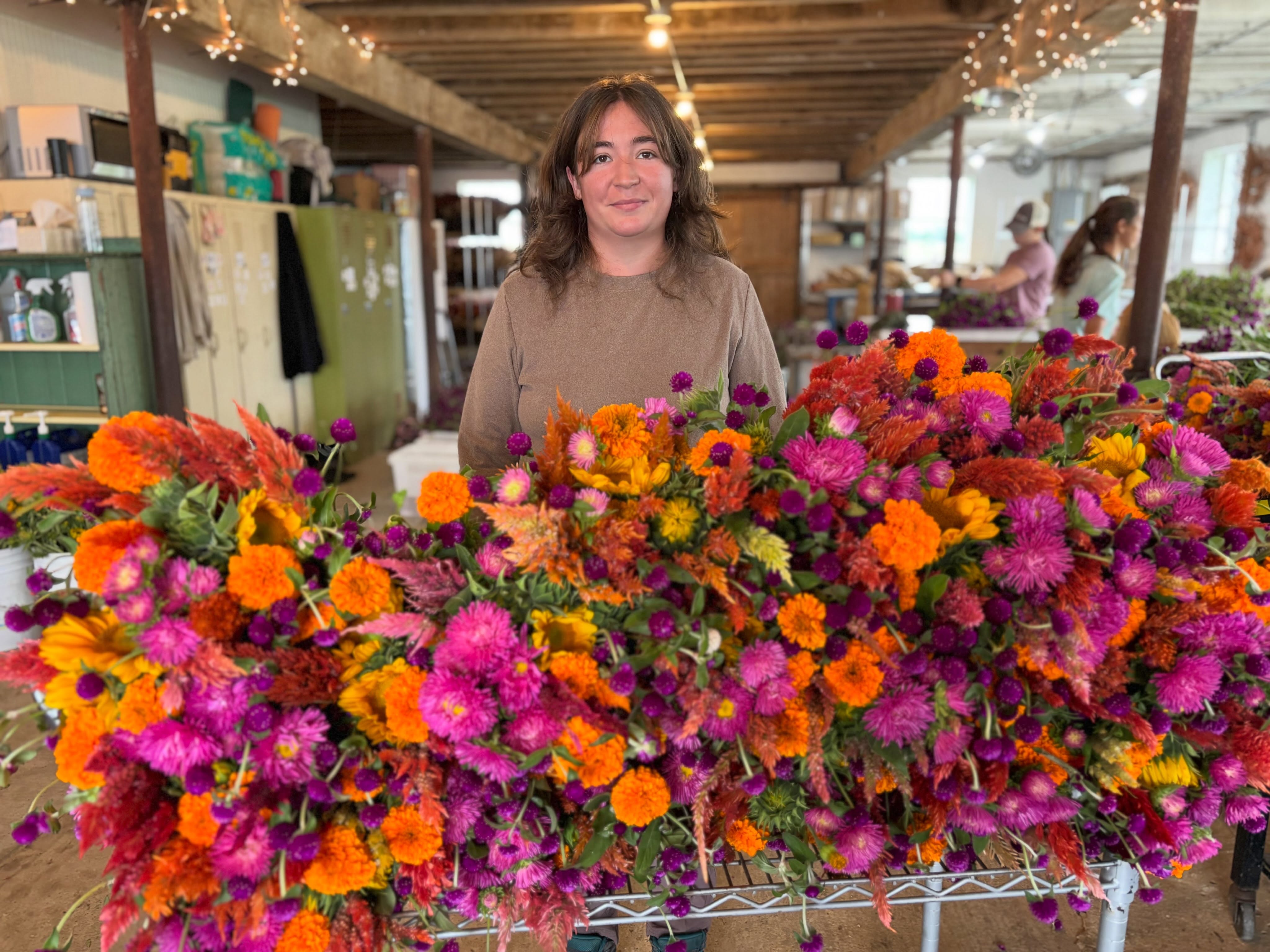 The barn was awash in vibrant asters, sunflowers, marigolds and celosia yesterday. September is the farmers’ crescendo and we are selling flowers every which way right now. Today the van heads to @wegmans @karnsfoods and @phillyfloralguild plus we have scheduled party bucket pickups. We’ll do it all over again Wednesday and Thursday, with lots more bouquets and buckets. Friday is also our last Bouquet Club of the season. Then Saturday we head to both East Berlin Colonial Day and Beeman’s Baked Goods for fall fun. We hope you can make Roots part of your week, because it sure is a good one.
Please send coffee and hugs!