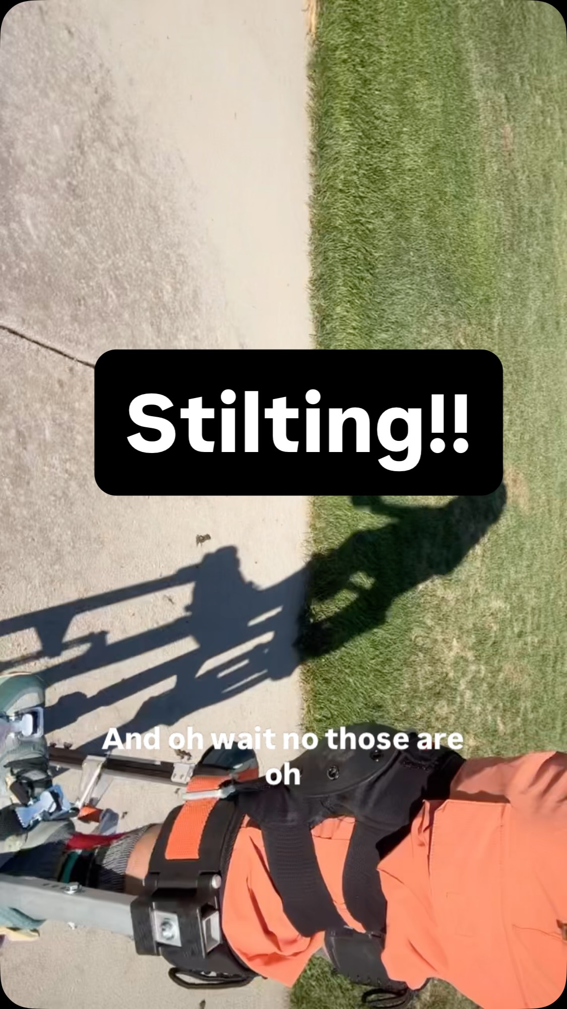 Stilt walking practice on a beautiful Tuesday! #stilts #walking #denverballoonguy #morning