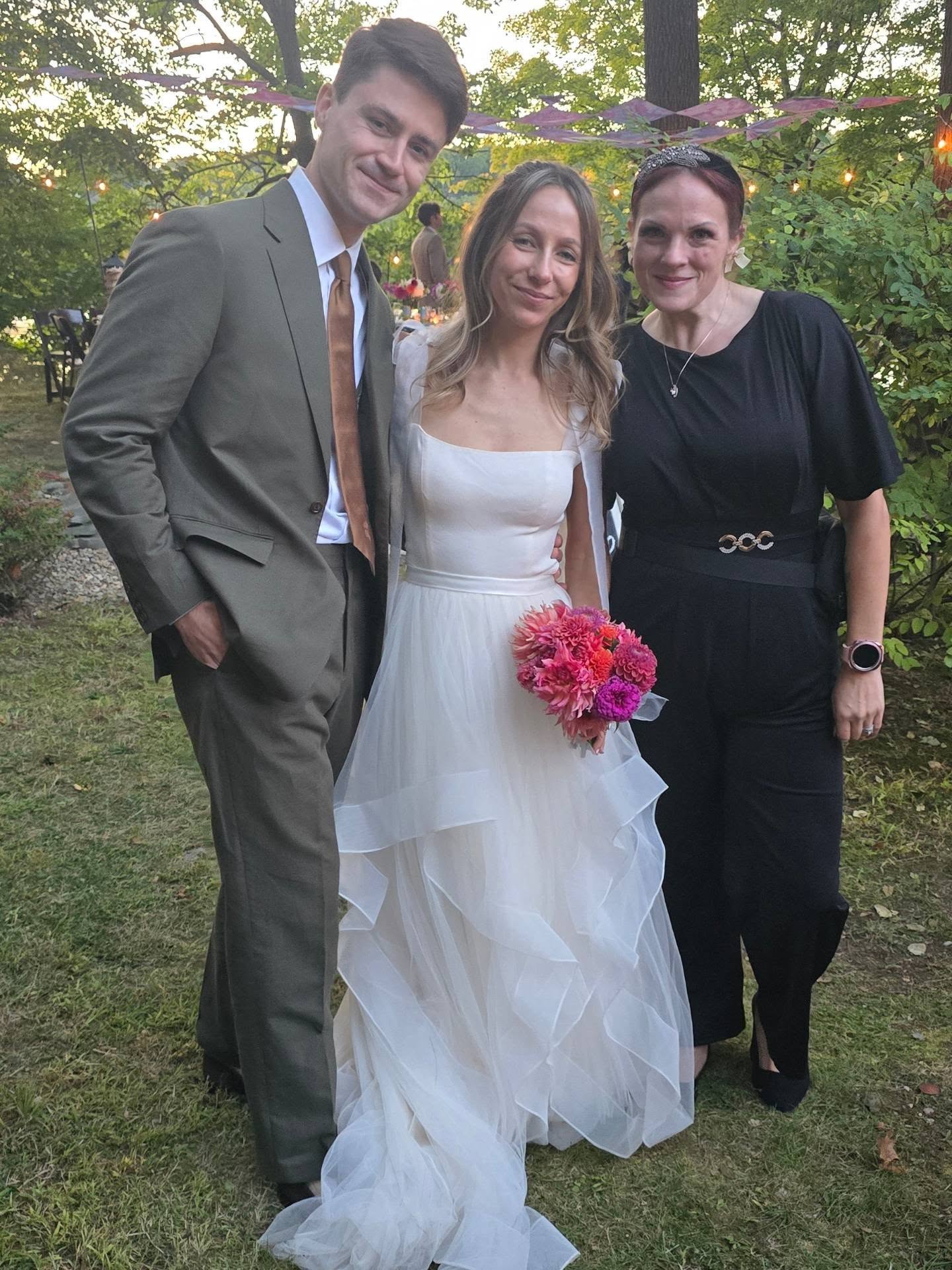 Nothing but good vibes at Michaella and Luke's wedding celebration this past weekend π They dreamed of a fun party at their new home, and we are so happy to have helped them make that dream come true. Although we do have to acknowledge their other planning partner, @marthastewart (A vintage Martha Stewart Weddings book as their guestbook - how fun is that?!)
Their friend and neighbor, Michael, officiated a beautiful ceremony in the front yard while the party awaited in the back.
Check out the grazing table by their friends Hannah and Sarah π They do this for fun but we really think they should go into business! Just beautiful.
DJ Dave brought the PARTY and the reception was π₯
One favorite moment was when a huge bald eagle flew right over the crowd during Luke's father Colin's speech. So cool!
Michaella's mom Joyce provided all the goodies for a super fun candy bar and a s'mores bar for guests to make their own s'mores around the fire, a perfect highlight to a backyard party.
These are just a few shots we were able to capture. We can't wait to see the professional pics by Ashley of Analog Wedding!
Thank you Michaella & Luke for trusting us with your day! β€οΈ