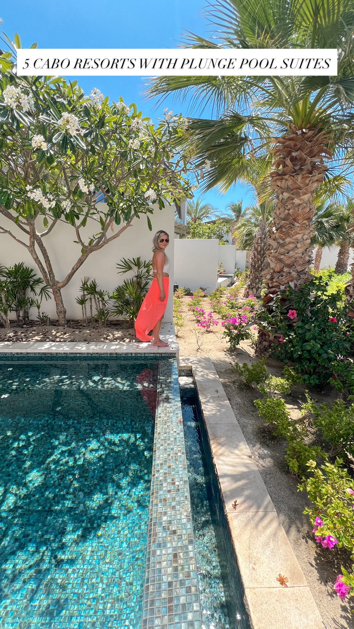 There is no shortage of incredible luxury resorts in Los Cabos—but if a private pool suite is a must, these are five of our favorites.
→ But first, comment GUIDE to get access to our complimentary Los Cabos Guide!
FOUR SEASONS CABO DEL SOL
One of our favorites if you want a larger private pool in your room, & the oceanfront casitas with pools are to die for. Larger villas have both pools & hot tubs, too!
WALDORF ASTORIA LOS CABOS PEDREGAL
Every accommodation has its own private plunge pool—making it a standout in Cabo.
ONE&ONLY PALMILLA
An iconic Cabo resort that recently added even more plunge-pool accommodations—and select casita suites give you both a private pool & hot tub.
THE CAPE, A THOMPSON HOTEL
One of the best choices if the views of Cabo’s iconic arch matter as much as the pool on your balcony.
ZADÚN, A RITZ-CARLTON RESERVE
Our pick near San José del Cabo—& you’ll find plunge pools across multiple room categories.
The best Cabo resort is the one that fits your travel style—& that’s exactly how we help as Fora Travel Advisors.
→ Comment PLAN if you want help choosing the right resort
→ Comment BOOK if you already know where you want to stay & want access to available VIP perks🥂