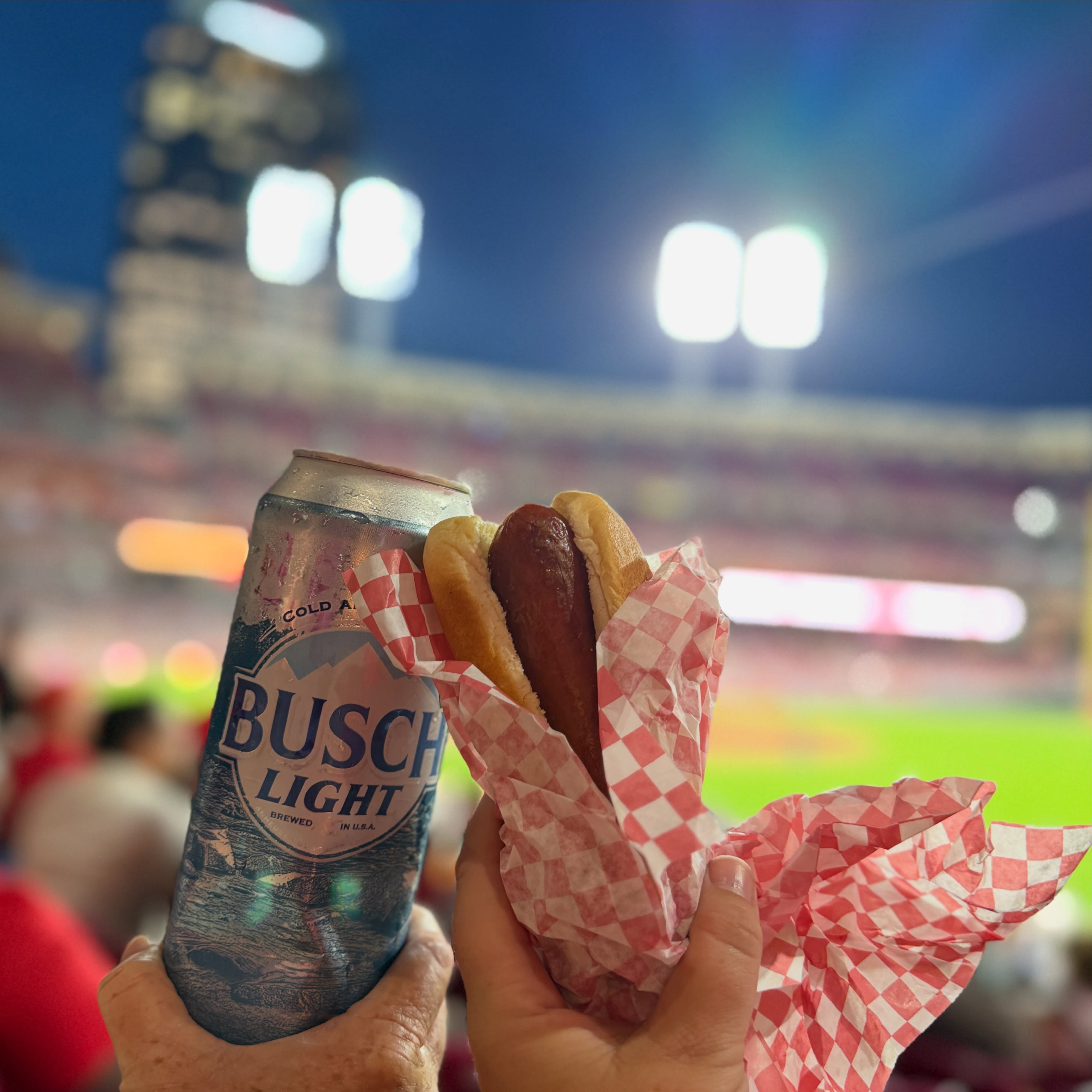 Ended my summer rendezvous with an American classic: a @buschbeer and a @reds ballpark hot dog. ⚾️🌭🍺
Honestly, it doesn’t get much more summer than that.
#FoodieInTheCincy #CincyEats #CincinnatiFood #BallparkEats #SummerEats
