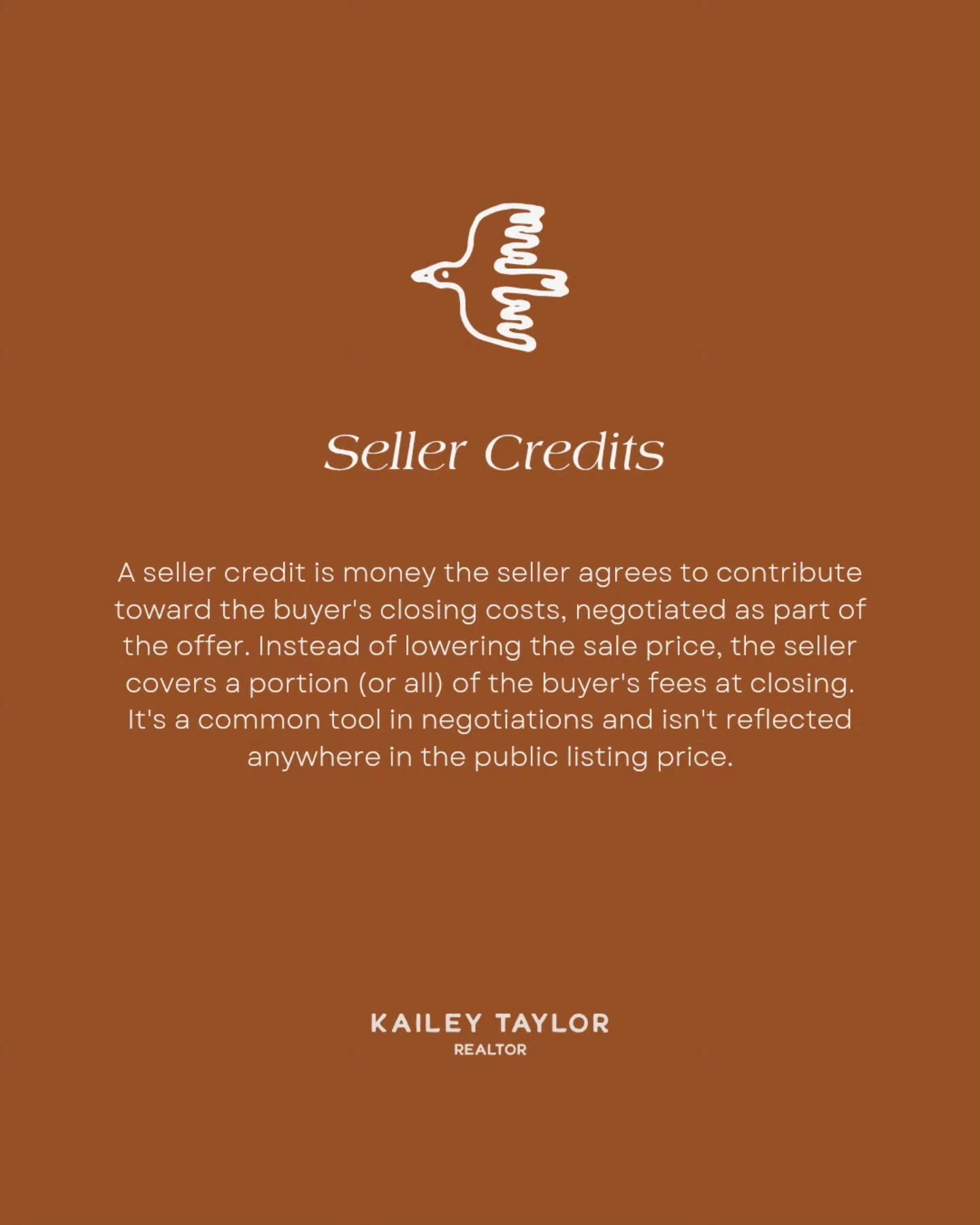 Seller credits are becoming a bigger part of the conversation lately. š”
More sellers are agreeing to cover part or all of a buyer's closing costs to get a deal done. Here's the thing though: these credits aren't shown publicly. They're negotiated privately between buyer and seller, so it's not a number you'll see on a listing or factor into your search.
If you're buying in Central Oregon and want to know what's actually negotiable in your offer, send me a message. I'm always happy to walk through it.
.
.
.
#livelifeinbend #realtorkailey #bendoregonrealtor #centraloregonrealestate #oregonrealtor