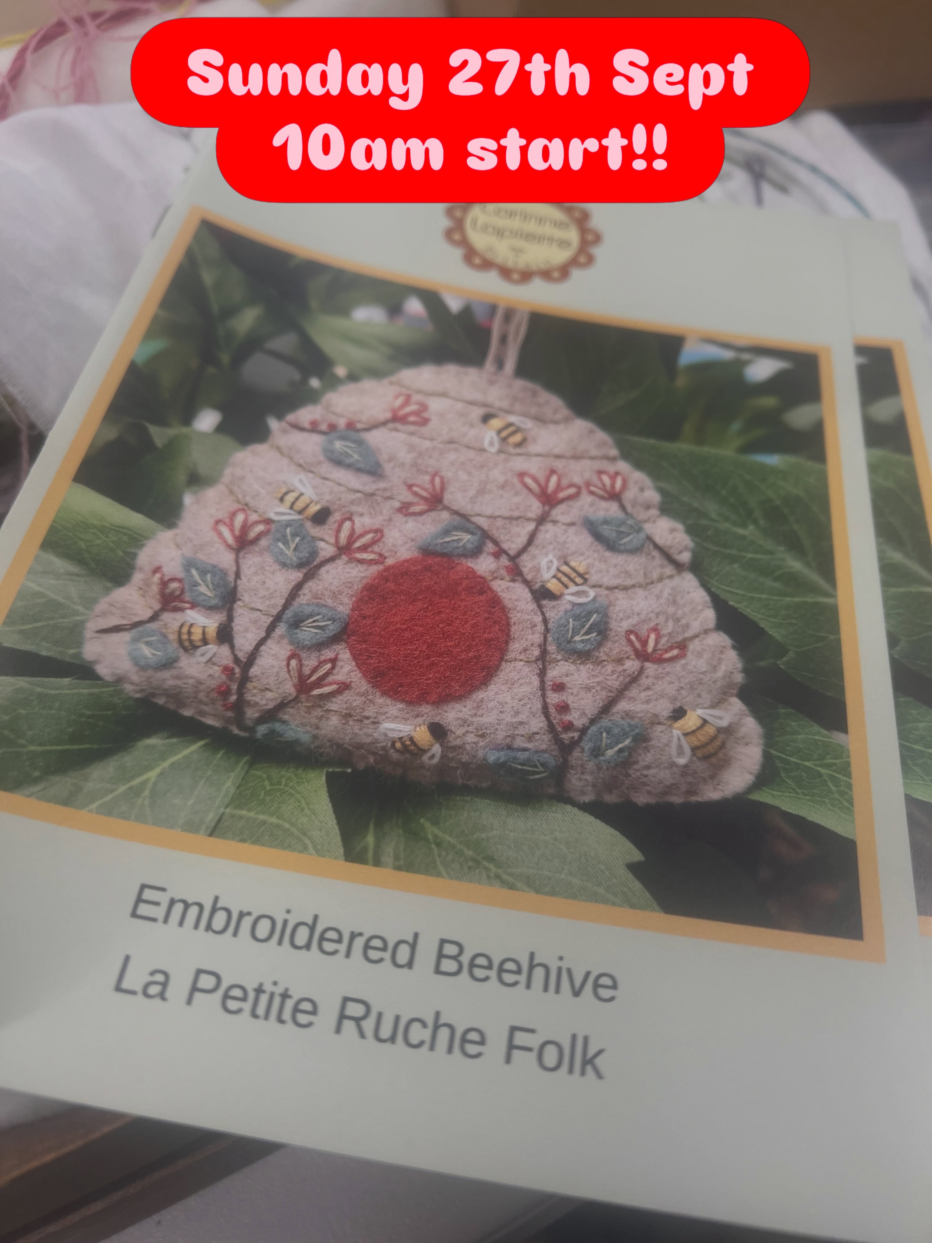 Come along to StitchMakers on the 27th September to make this lovely @corinnefeltkits Beehive decoration. Starting at 10am. Cost $85 which includes all materials, Belinda’s help and lots of laughs and conversation. Could even be chocolate as well 😁. Book now - deposit needed to hold your spot. Message me or phone on 0223521996.