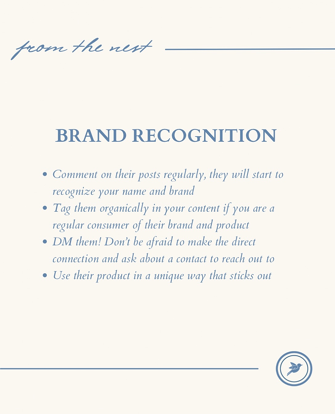 tips from the nest: how to get noticed by brands as we enter Q4 👋
#contentcreatortips #tipsfromthenest #bluebirdfam