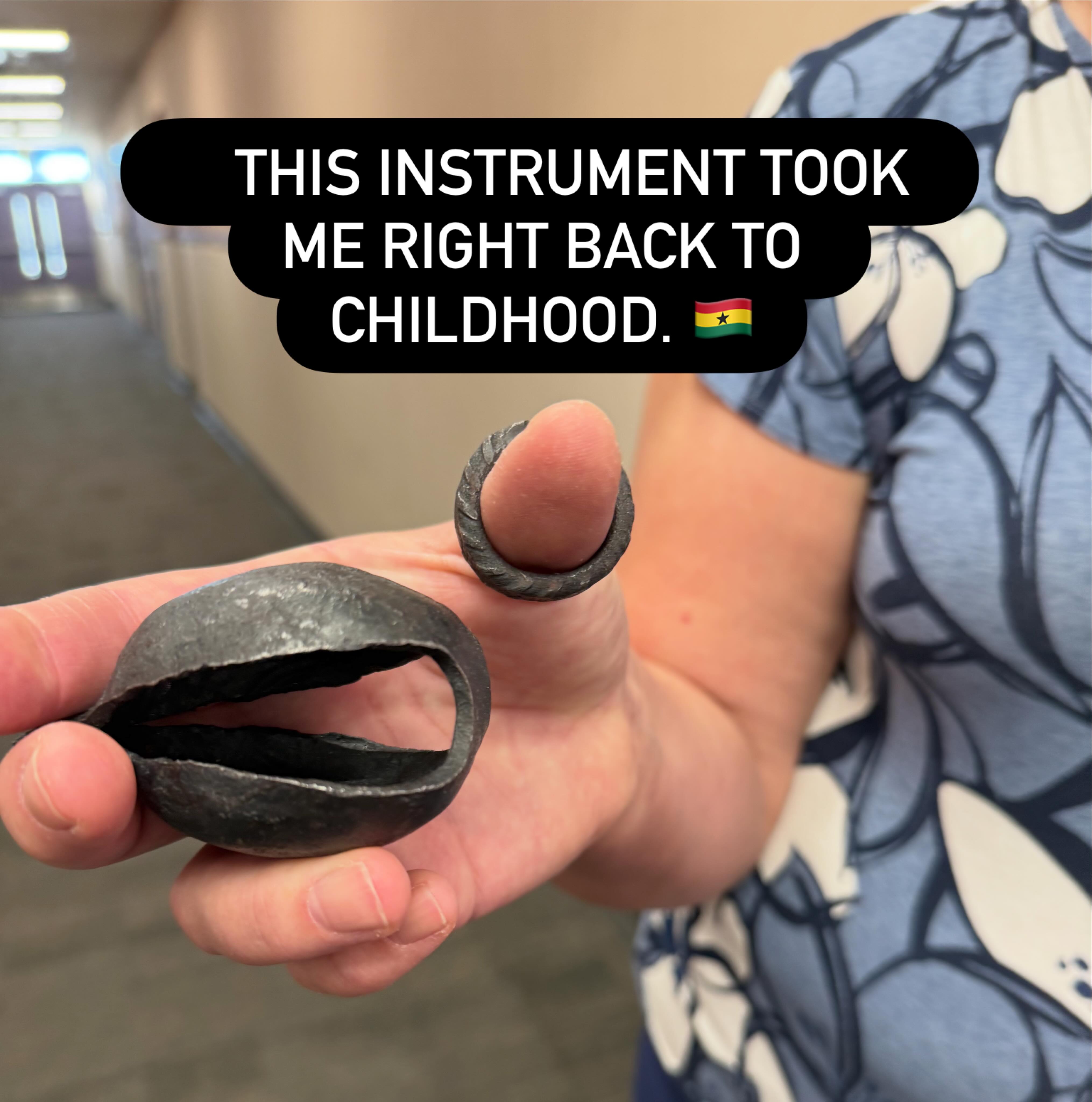 An instrument unlocked a childhood memory... 🇬🇭❤️
Our music teacher excitedly shared an Afrikyiwa, a traditional Ghanaian iron instrument she learned about at a conference.
As the daughter of a Ghanaian father, I immediately remembered my elementary teachers inviting my dad to school to share his collection of Ghanaian artifacts, games, and instruments with my classmates. I even wrote about those school visits in my nonfiction picture book, My Name Is an Address, in “J is for Joy.”
So what did we do? We called my dad so he could pronounce Afrikyiwa for her! 🇬🇭
Decades after he shared Ghanaian culture in my elementary school, he was sharing it with a teacher at the school where I now teach.
Culture. Music. Memory. Full circle.
#MyNameIsAnAddress #GhanaianCulture #CulturalConnection #MusicEducation #RepresentationMatters