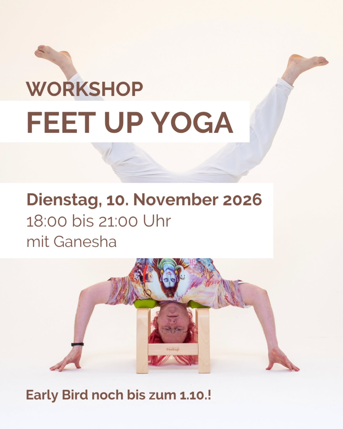 Bamberg steht Kopf!🤸♂️
Du wolltest Umkehrhaltungen schon immer mal ausprobieren, aber Kopfstand & Co. fühlen sich noch nach ziemlich viel Überwindung an?
Dann lern den FeetUp kennen.
In diesem dynamischen Workshop tastest du dich Schritt für Schritt an verschiedene Umkehrhaltungen heran, kombinierst Übungen miteinander und entdeckst ganz neue Möglichkeiten für deine Yogapraxis.
Sicher, verspielt und mit ganz viel Spaß.
Neben den Umkehrhaltungen erwarten dich auch Dehnungs- und Entspannungsübungen, sodass du den FeetUp in seiner ganzen Vielfalt kennenlernen kannst.
Der Workshop ist für jedes Level geeignet, egal ob du ganz neu einsteigst oder deine bestehende Praxis erweitern möchtest.
Early Bird Preis noch bis zum 01.10.!
#feetup #umkehrhaltungen #yogaupsidedown #yogabamberg #Omshantiyogabamberg