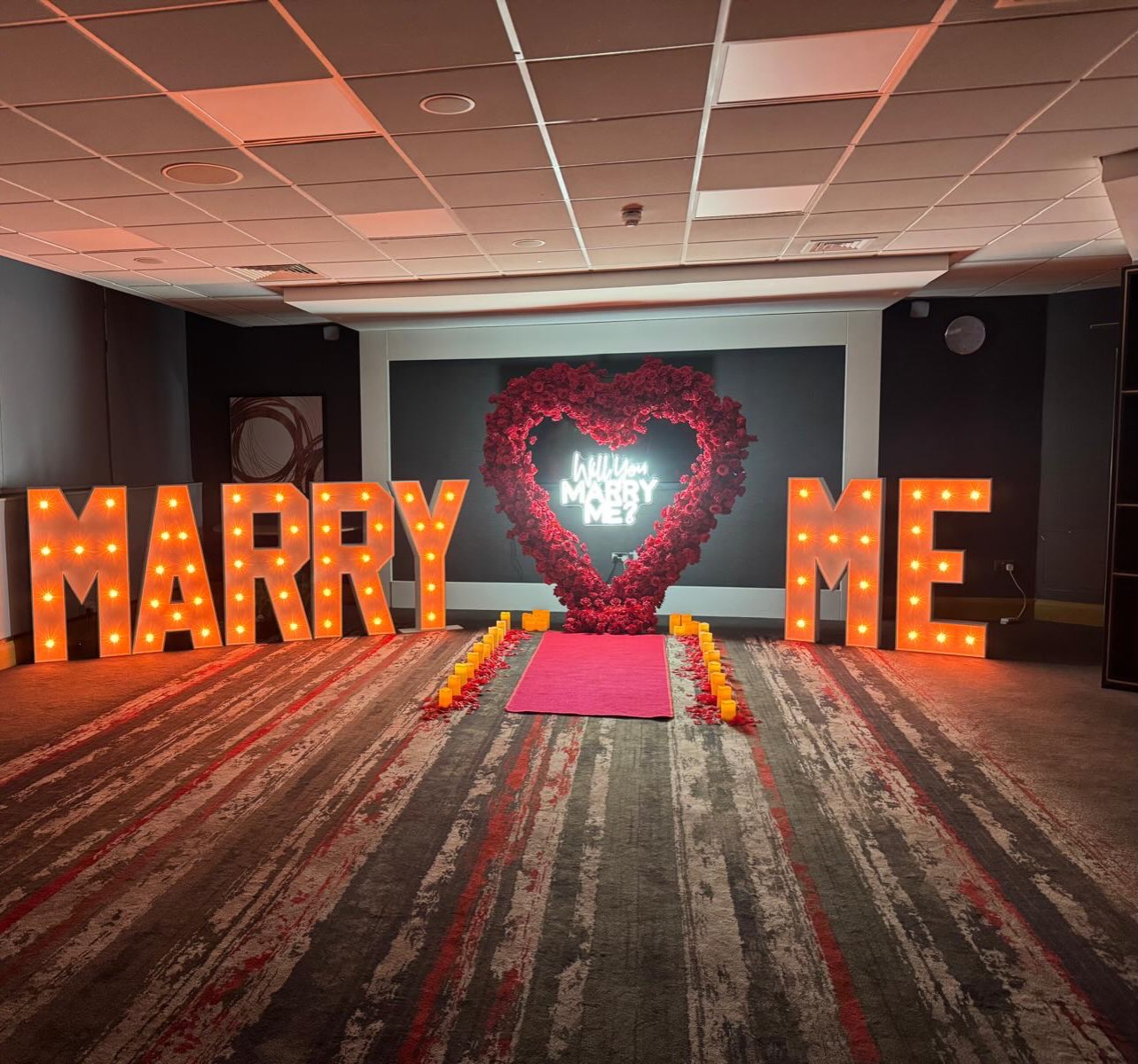 On Saturday we had a proposal set up with @brumdecorr ❤️ Congratulations to the happy couple ❤️