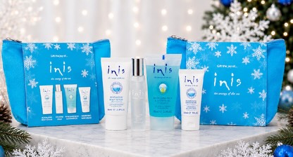 @inisenergyofthesea favorites have a festive look for the season, including the Voyager Holiday Bag and Trio Set—perfect for holiday gifting and seasonal displays. 🎄And this months promotions make it an even better time to stock up: free shipping on orders $600+ and free gift bags with any $400 order. ❄️Contact your area sales rep or call 800-877-5465 (LINK) to place your order.