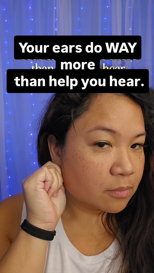 When you think “ears,” you probably think hearing.
But your inner-ear system also contributes information your brain uses for balance and orientation.
Which is why I sometimes test things that seem completely unrelated to the symptom someone came in with.
Try what I'm demonstrating.
Then stop.
What changed?
Maybe something.
Maybe nothing.
Both responses are information.
That's the difference between testing an input and blindly assuming an Instagram exercise “works.”
SAVE this and try it when you have a minute to actually notice your response.