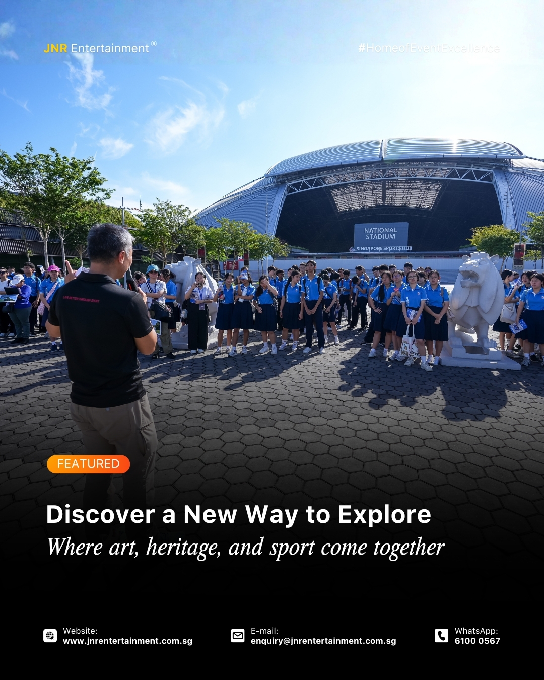 The official launch of Art, Fort & Sport: A KatongβKallang Tour brought together art, history, and sport in a unique journey through the neighbourhood. From creative spaces to iconic landmarks, the tour offers a fresh way to experience and discover KatongβKallang.
A celebration of local stories, hidden gems, and the vibrant character of the area, bringing people together to explore, connect, and see KatongβKallang from a new perspective. β¨
βοΈ enquiry@jnrentertainment.com.sg
π± 61000 567
π www.jnrentertainment.com.sg
#EventManagementSingapore
#CommunityEvents
#EventProduction #JNRentertainment
#EventExperience