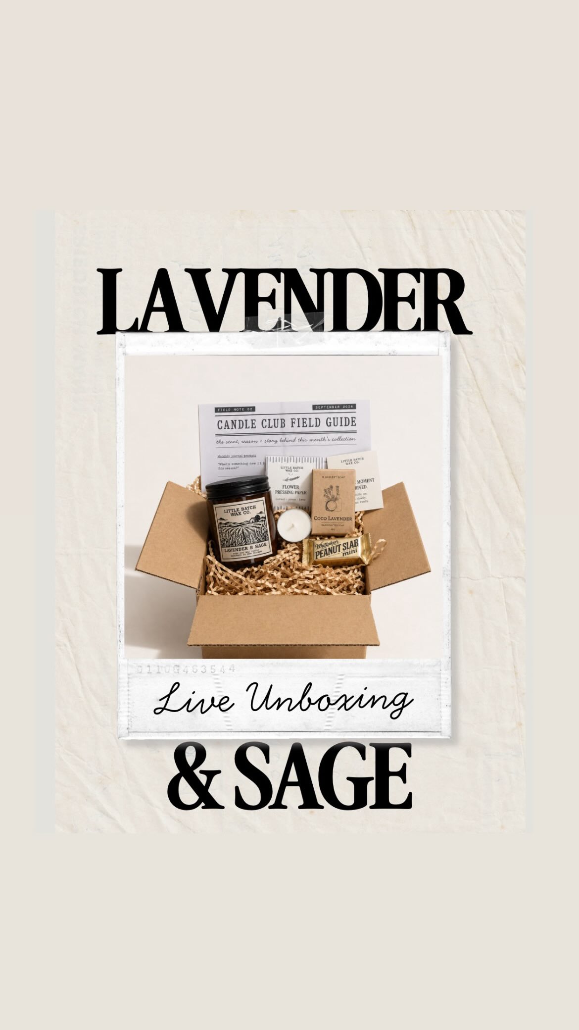 September Candle Club collection — “Lavender and Sage” 🕯️🌿
This month was inspired by the first signs of spring: opening the windows, noticing what’s blooming and taking a deep breath after winter.
Lavender and Sage brings together lavender, sage, driftwood and sea salt. It’s fresh and calming, with a little warmth.
Inside the box, members also found a Coco Lavender soap from @r_gallery_soap, a @whittakersnz chocolate treat, September’s Candle Club Field Guide and more.
This month’s guide is an invitation to press a flower, make lavender sugar, write through the journal prompt and save your candle label as a memory of the scent.
September is sold out, but there’s a new story in every month’s box. Follow along to see what we’re creating for October. 🕯️