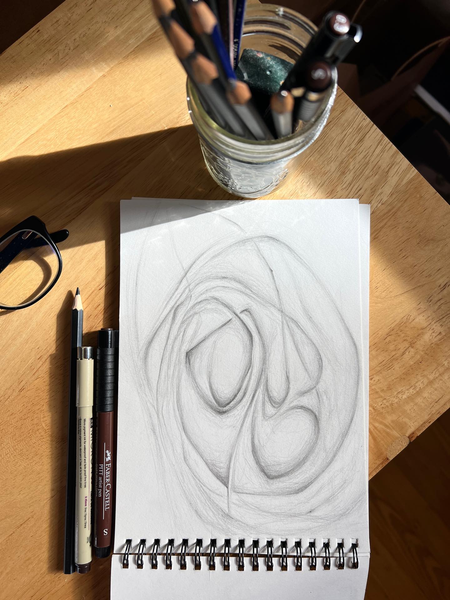 Some abstract graphite drawings.
A medium I love and don’t share often.