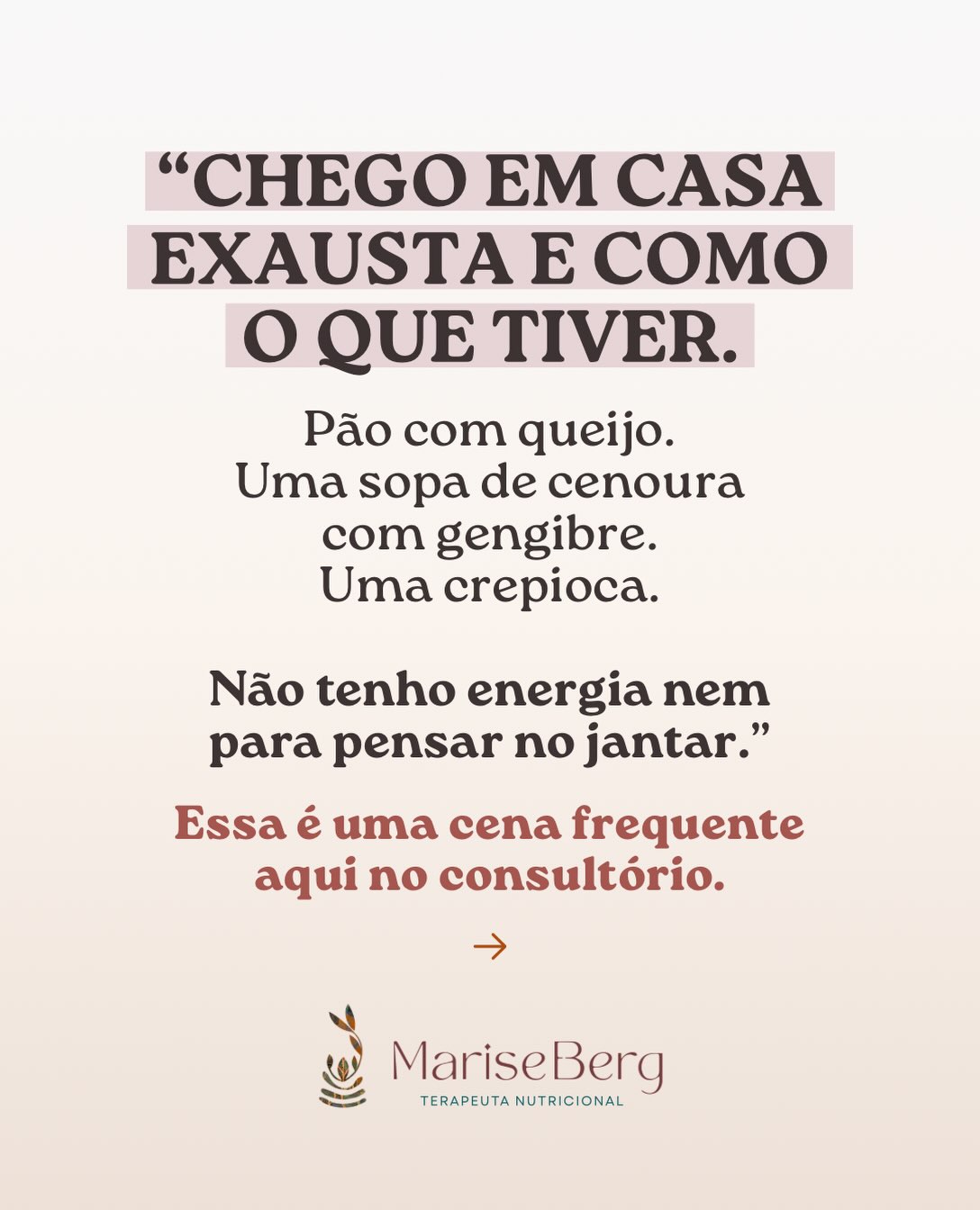 Organizar a alimentação costuma entrar na lista de coisas que você fará “quando tiver tempo”.
Só que a fome não espera a agenda ficar mais tranquila.
E deixar todas as decisões para a hora em que você já está cansada, com fome e sem nada preparado também tem um custo: mais improviso, mais tensão e menos espaço para escolher como gostaria de se alimentar.
Planejamento alimentar não precisa ocupar horas da semana. Pode começar com alguns minutos para cuidar antecipadamente de uma necessidade que você sabe que terá.
Talvez seja essa uma das formas de entender a frase de Renato Russo, em Há Tempos: “Disciplina é liberdade.”
Um pouco de previsibilidade pode liberar energia para viver, em vez de gastar todos os dias decidindo, mais uma vez, o que fazer para jantar.
Se essa conversa fez sentido para você, me envie uma mensagem pelo WhatsApp. Será uma alegria conversar e te contar como funciona o acompanhamento em Nutrição Terapêutica.
#ayurvedabrasil #consciênciaalimentar