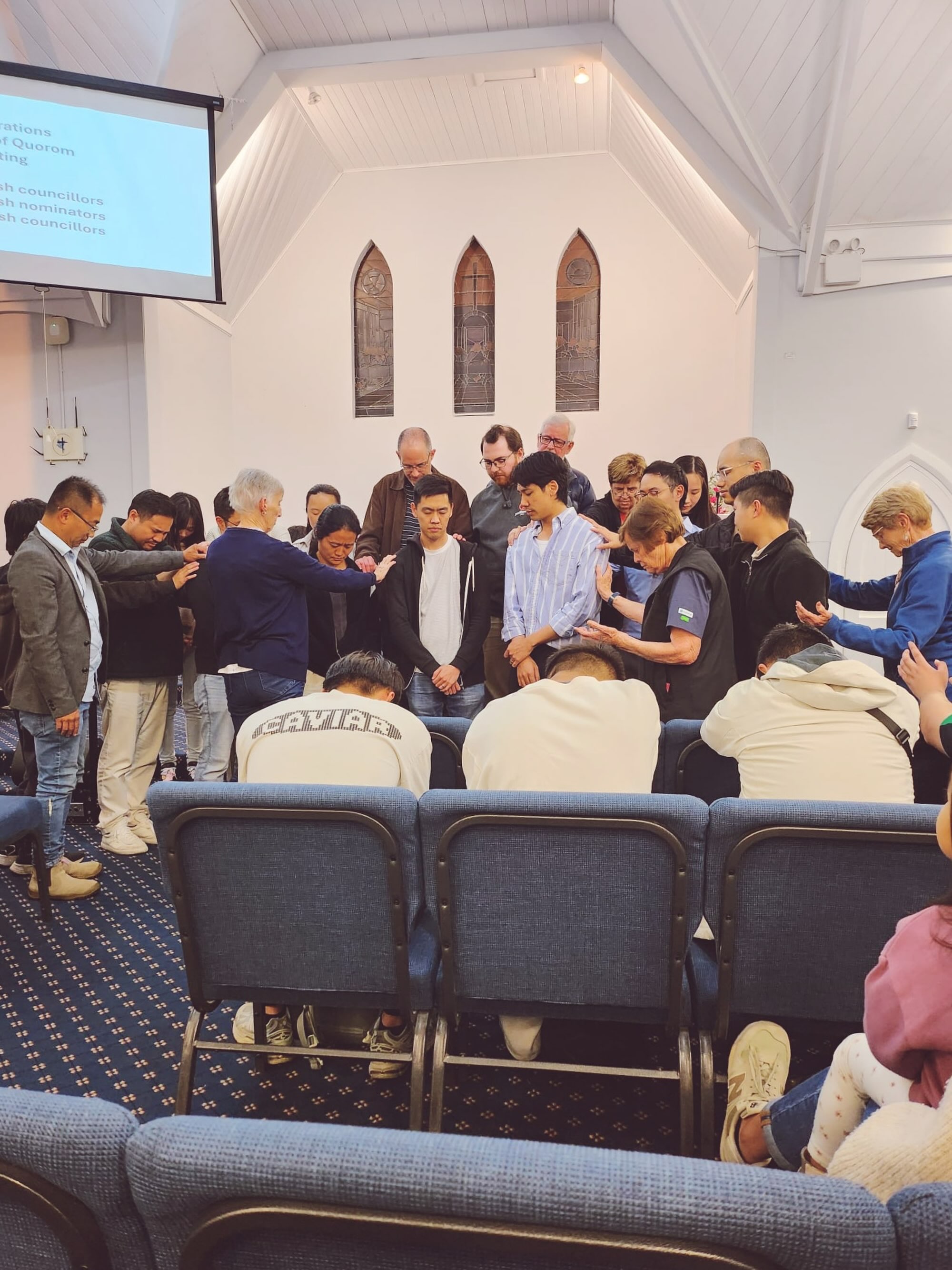 Prayer for the newly appointed parish councillors and nominators at tonight’s EGM.