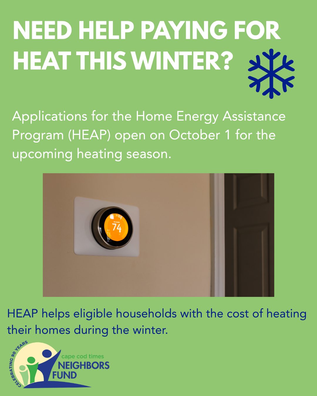 Applications for the Home Energy Assistance Program (HEAP) open October 1st for the upcoming heating season.
What you need to know:
• You must apply every year, even if you received heating assistance last year.
• Applications can be completed online, by mail, or in person through your local HEAP agency.
• You can apply beginning October 1.
• Assistance is for eligible heating costs during the heating season.
👉 Our advice: Apply as soon as applications open. You do not need to wait until you are out of oil, low on propane, or behind on a heating bill.
If you need help figuring out where to apply or what information you'll need, reach out to us.