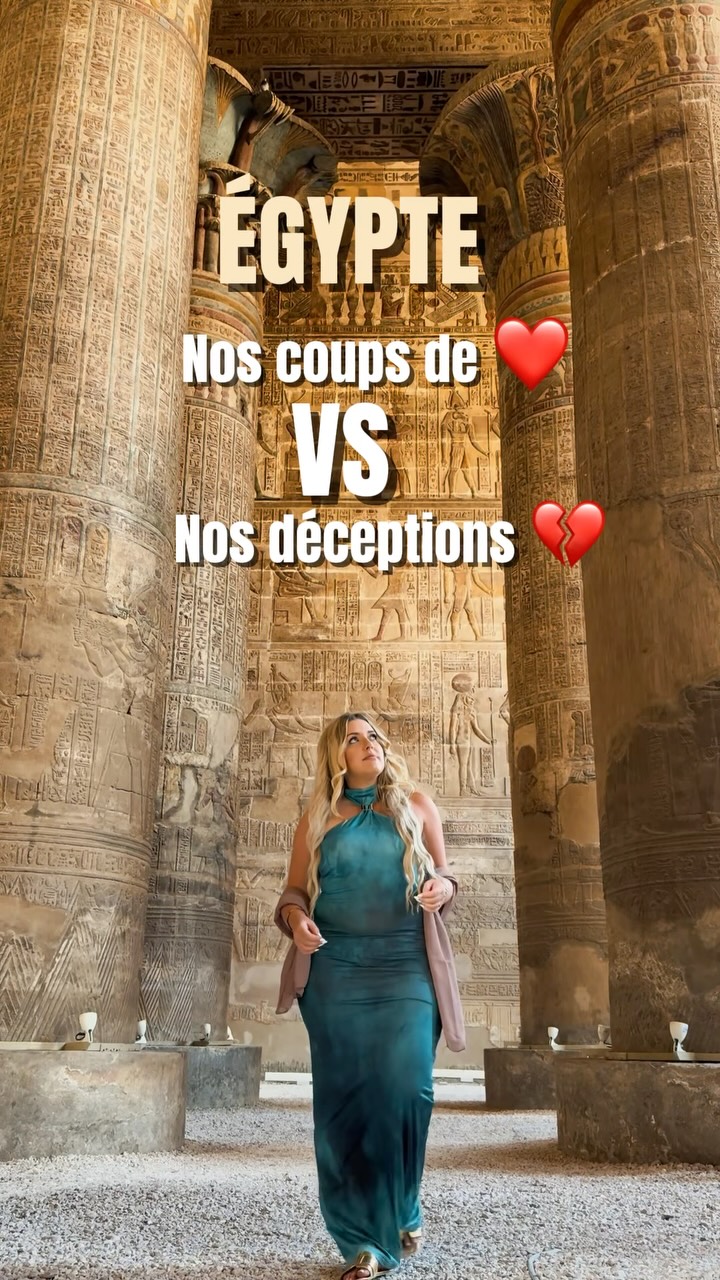 🇪🇬 3 choses qu’on a adorées VS 2 qu’on a détestées en Égypte 👀
Avant toute chose : ce qu’on partage ici, c’est notre propre avis et notre ressenti, basé uniquement sur notre expérience personnelle en Égypte.
Évidemment, une expérience peut être totalement différente d’une personne à l’autre : ce qu’on a adoré peut ne pas vous plaire, et inversement. Mais comme toujours, on préfère vous donner un retour 100 % honnête, avec les gros coups de cœur… mais aussi les choses qu’on a beaucoup moins appréciées. 😅
Parce qu’un voyage n’est jamais parfait, et c’est aussi ça qu’on aime vous montrer ici : la réalité de nos voyages, sans tout embellir.
Alors, vous êtes d’accord avec nous ? 👀
📤 Partage cette vidéo avec la personne avec qui t’as envie de partir en Égypte 🇪🇬
💬 Si t’as des questions, pose-les-nous en commentaire, on répond à tout le monde !
✈️ Et surtout, pense à t’abonner à @pretadecoller on partage plein de bons plans, astuces et conseils pour préparer ton voyage en Égypte.
#egypte #voyageegypte #egyptetravel #pretadecoller #bonsplansvoyage