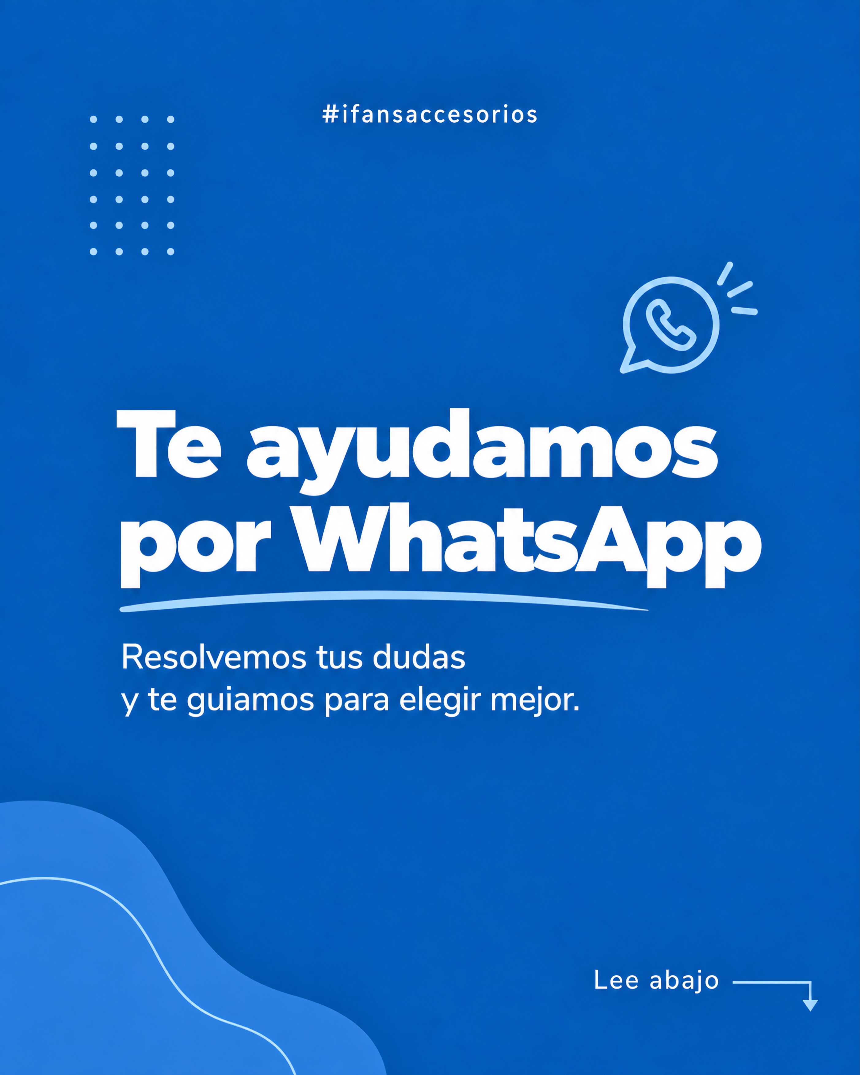 💬 ¿Tienes dudas antes de comprar? Te ayudamos.
En iFans puedes escribirnos por WhatsApp para recibir atención cercana y encontrar el accesorio que mejor se adapte a lo que necesitas.
Te ayudamos con:
• Compatibilidad
• Referencias disponibles
• Funciones y características
• Envíos y formas de pago
Queremos que compres con claridad y sin complicaciones. 💙
📲 Escríbenos al 313 210 4603.
#ifansaccesorios #tecnologiacolombia #accesoriostecnologicos