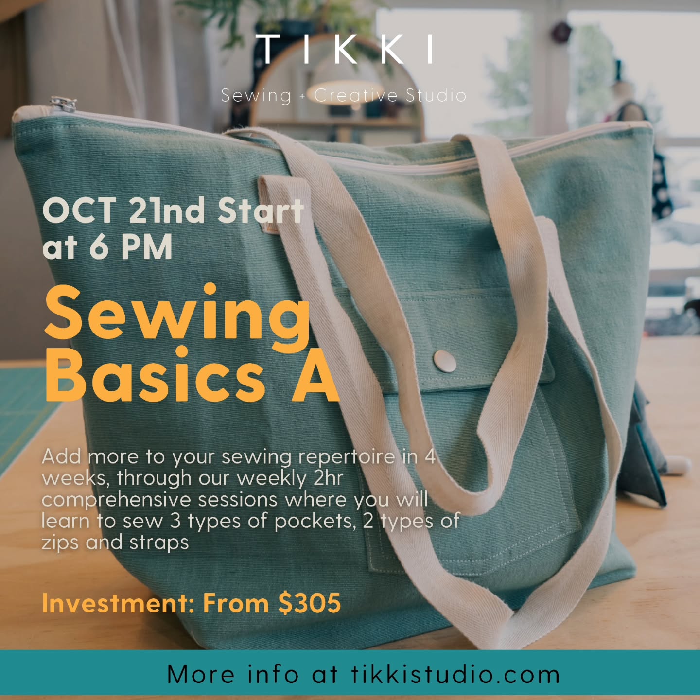 Looking to upskill yourself? Learning to sew is such a handy skill to have in your back pocket β you'd be surprised how often it comes in useful!
We've got two classes coming up: one for complete beginners, and one for those who've got the basics down and want to build on them.
Check out all the details on our website: https://www.tikkistudio.com/sewing-workshops