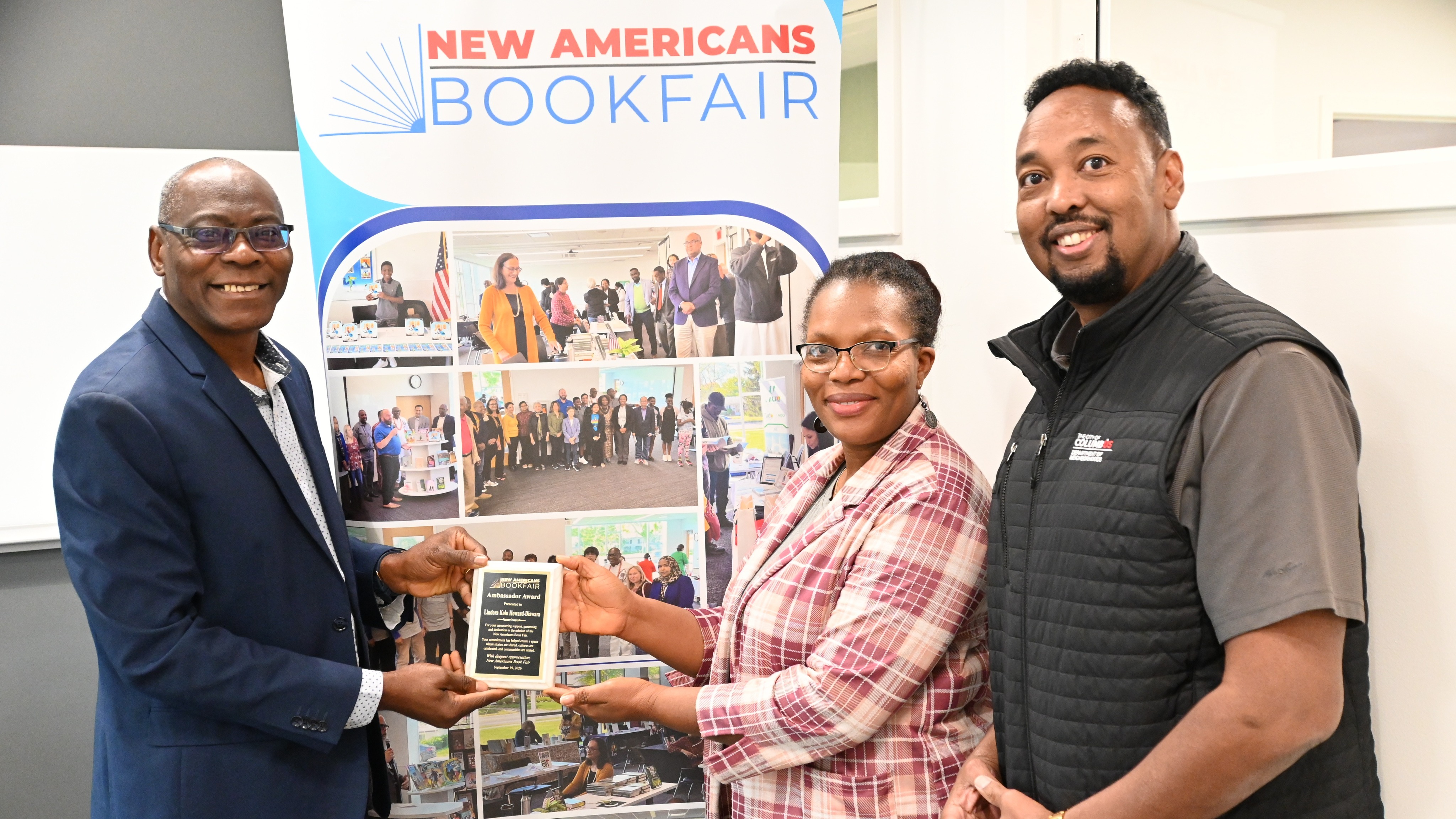 🎉 Huge congratulations to our very own Lindora Howard-Diawara, Community Relations Coordinator for the New American Program with the City of Columbus Department of Neighborhoods, for making history! 🌟
Lindora was honored as a pioneering recipient of the prestigious Ambassador Award from the New Americans Book Fair during its 5th-anniversary celebration. This special recognition honors her unwavering support, generosity, and incredible dedication to the mission of the Book Fair.
Thank you, Lindora, for your exceptional leadership and for continually championing and uplifting our New American community here in Columbus! 👏📚❤️
#Columbus #Neighborhoods #NewAmericans #CommunityLeader #Congratulations #Inspiration #Neighborly