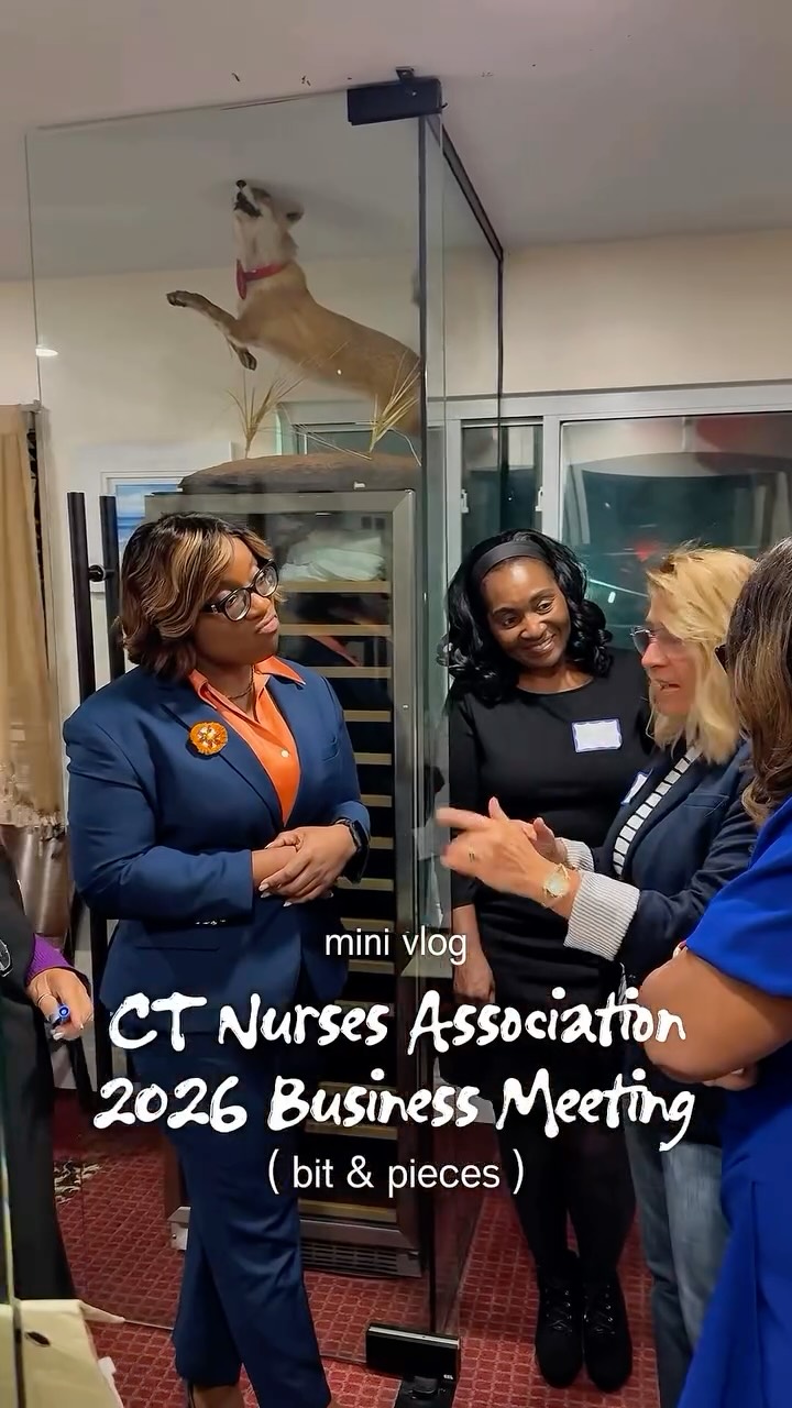 A little look at last night’s Annual Business Meeting from where I was sitting. These are the moments I found myself capturing around the room.
For the past three years, it has been my privilege to serve as President of the Connecticut Nurses Association. Last night, I was able to share that in 2026, CNA reached the highest membership in our association’s history! 🙌🥹
Looking around the room, we had nurses who had only been members for a few weeks and others who have been members for more than 30 years. We had such a great discussion. People shared their experiences, asked questions, offered ideas and talked openly about what nurses need from their professional association and where CNA goes from here.
I think that was probably my favorite part of the night. Seeing people who have such different histories with CNA sitting together and caring enough about this association and our profession to be part of the conversation.
I’m incredibly proud of how much CNA has grown over these three years, but even more proud of what we’re building together. As I head into my final year as President, there’s still a lot I want to do, and I’m looking forward to what this next year brings. ❤️
Thank you,
Cassandra Esposito, MSN, APRN, FNP-C
President, CT Nurses Association